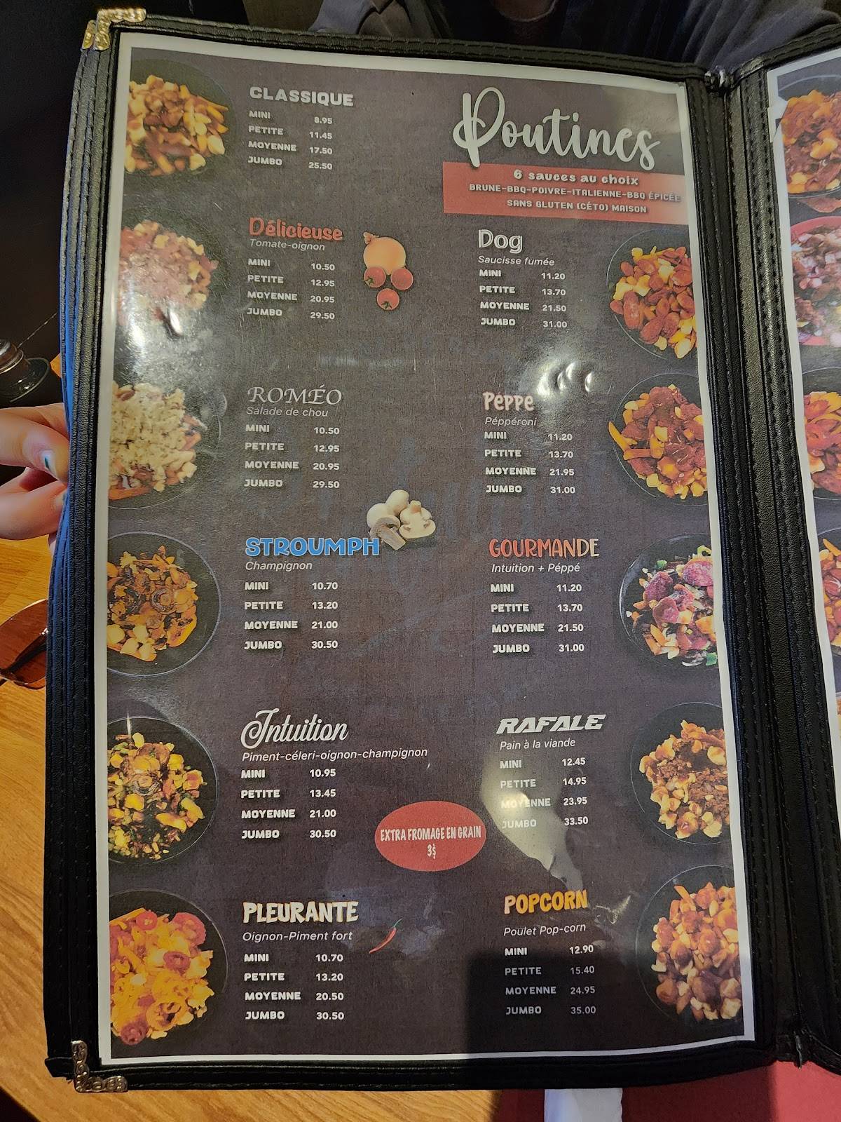 Menu de Resto L'intuition