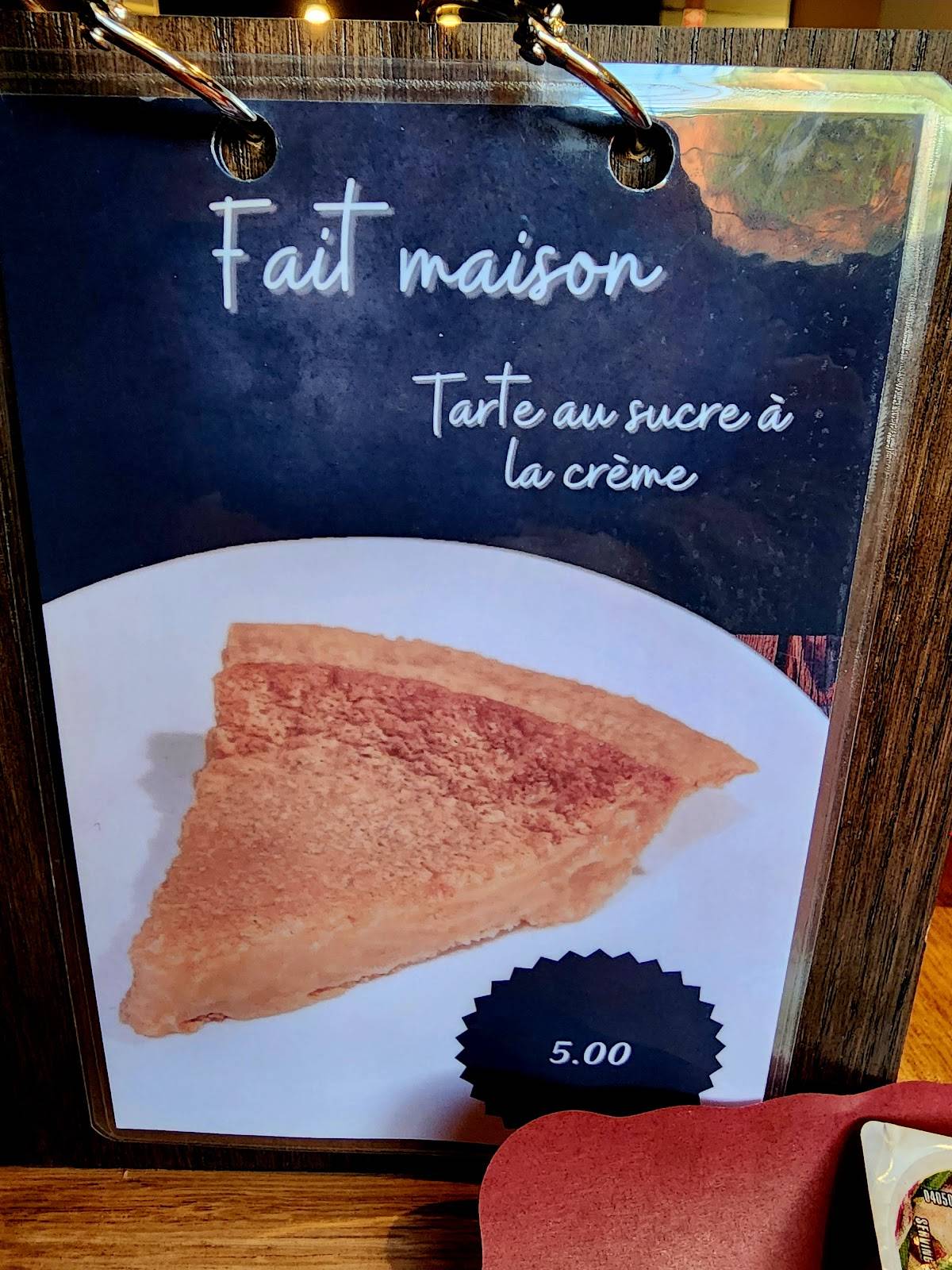 Menu de Resto L'intuition