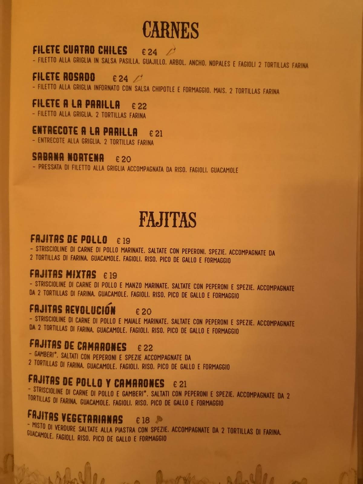 Menu di Revolucion 