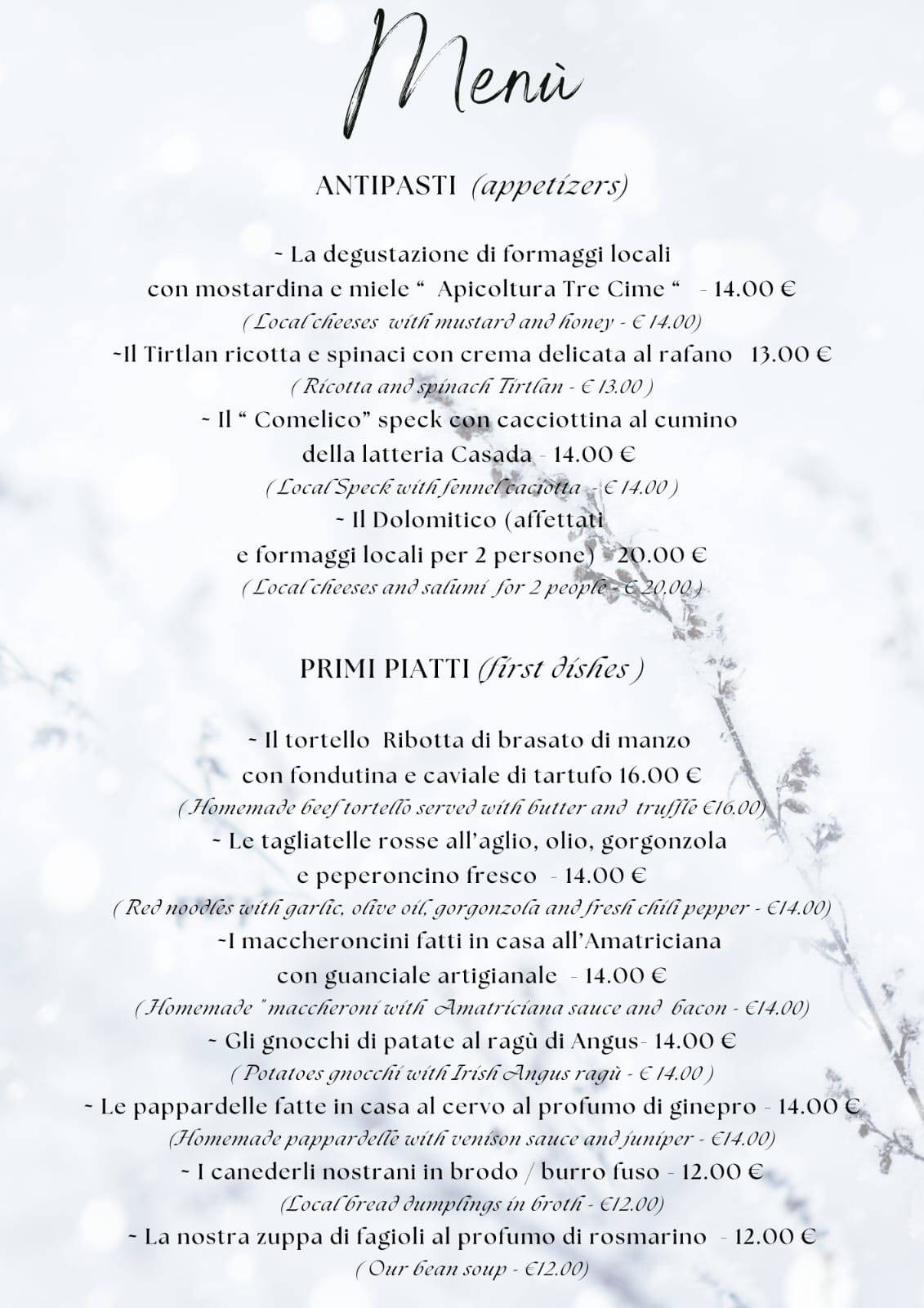 Menu di Ribotta Art Bar 