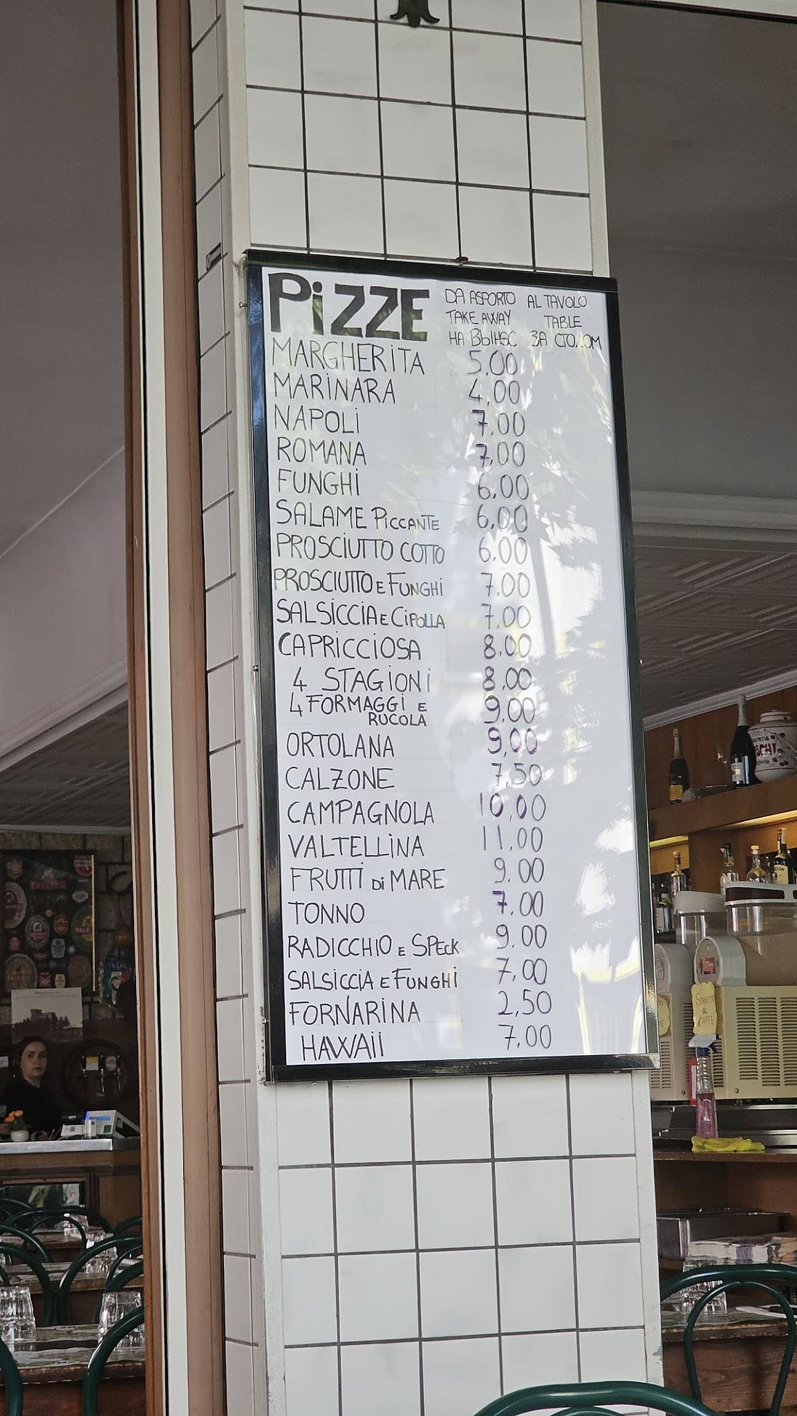 Menu di Pizzeria La Zucca 