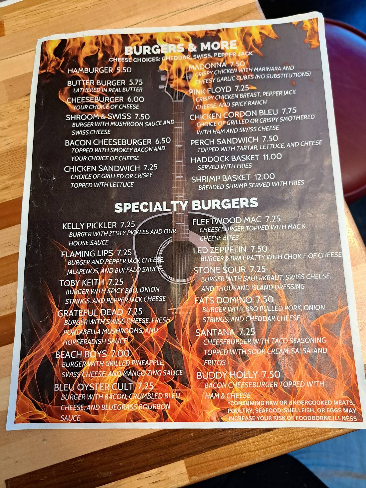 Menu At Samanthas Ring Of Fire Pub And Bar Two Rivers 4720