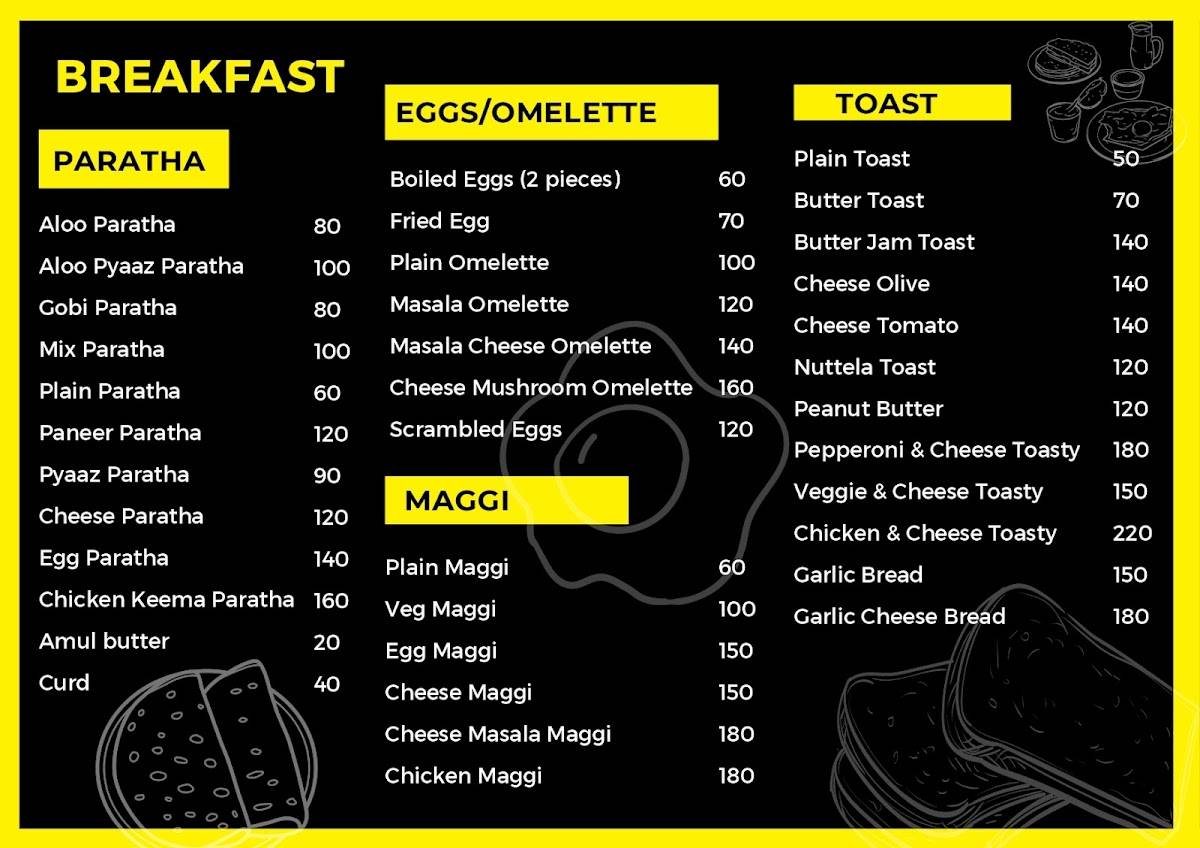 Rishi’s cafe menu