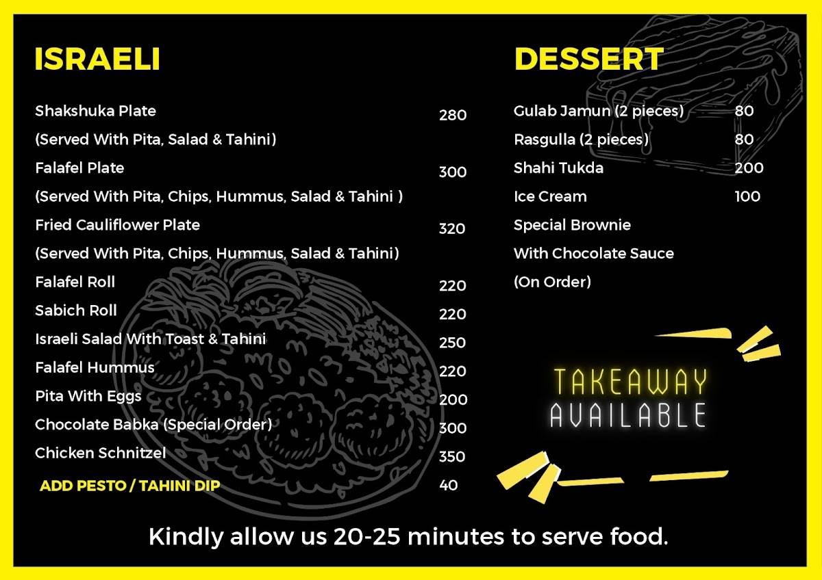 Rishi’s cafe menu