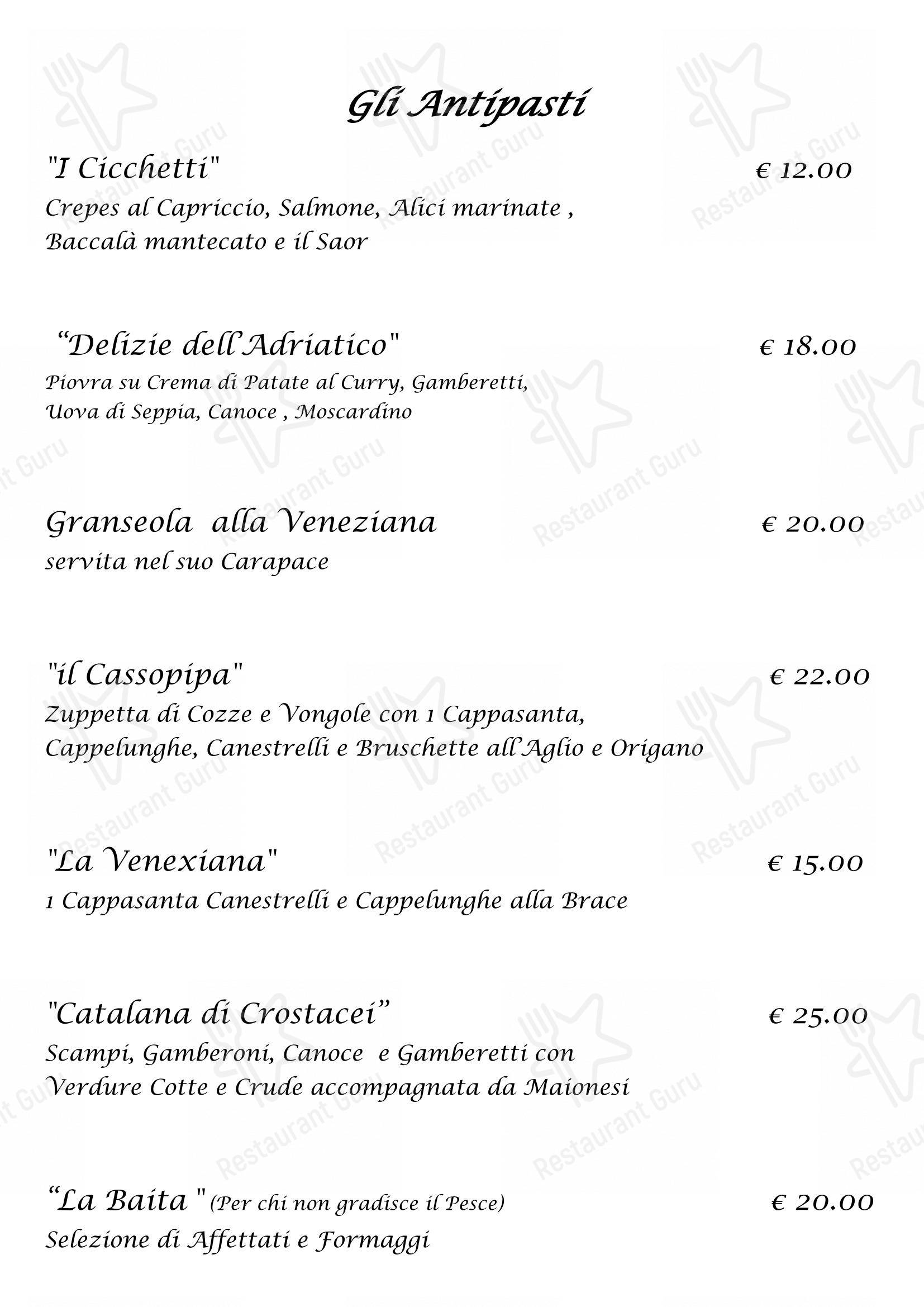 Menu di Ristorante AB Baretta - 菜单
