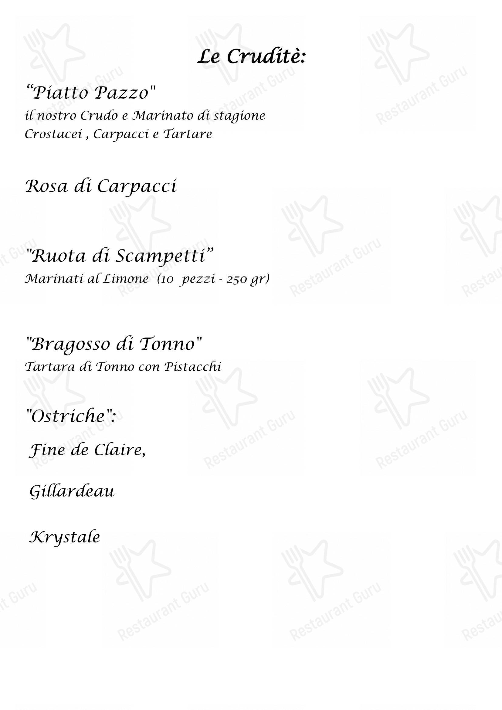 Menu per Ristorante AB Baretta ristorante
