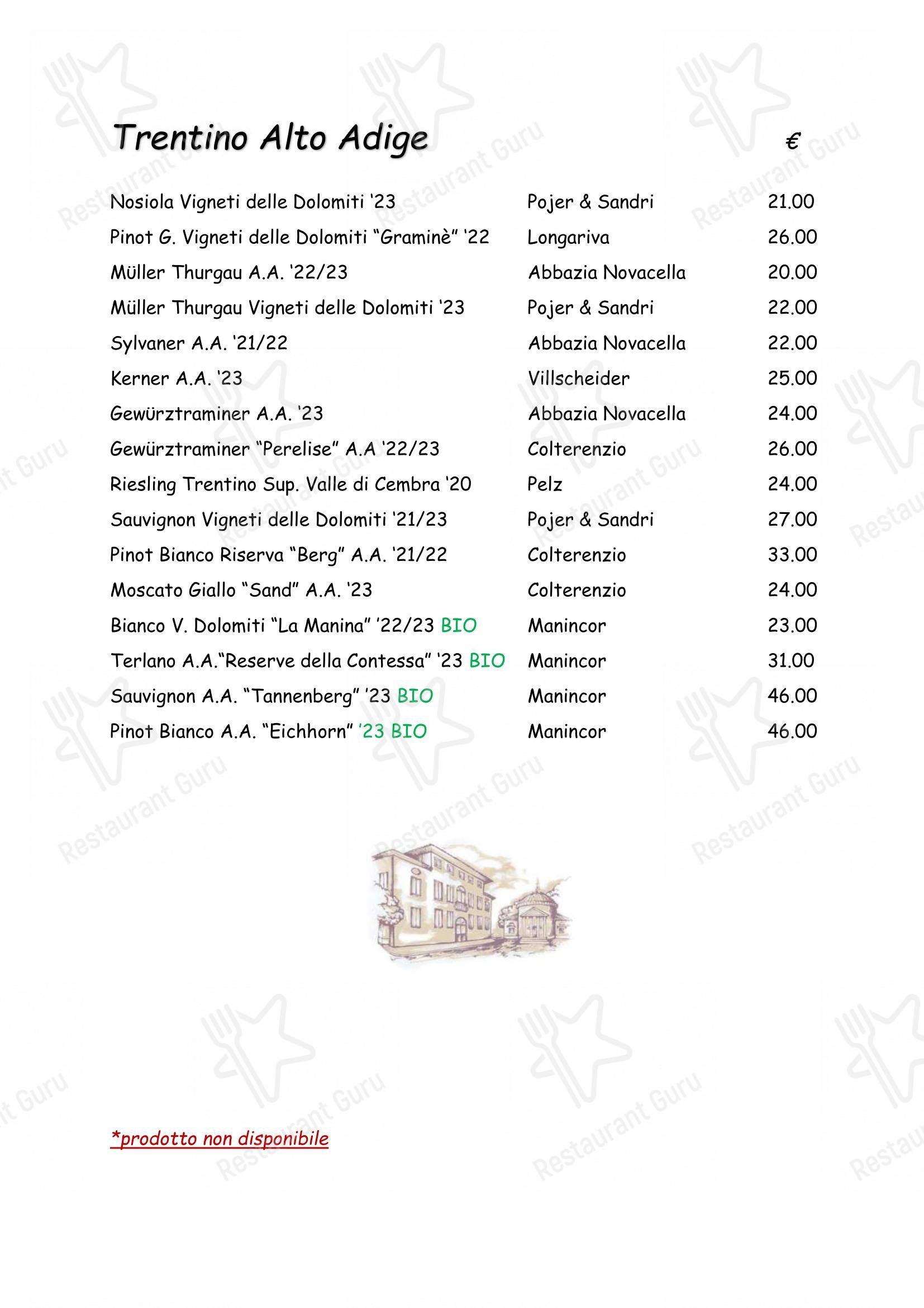 Menu di Ristorante Antica Trattoria al Bosco - 菜单