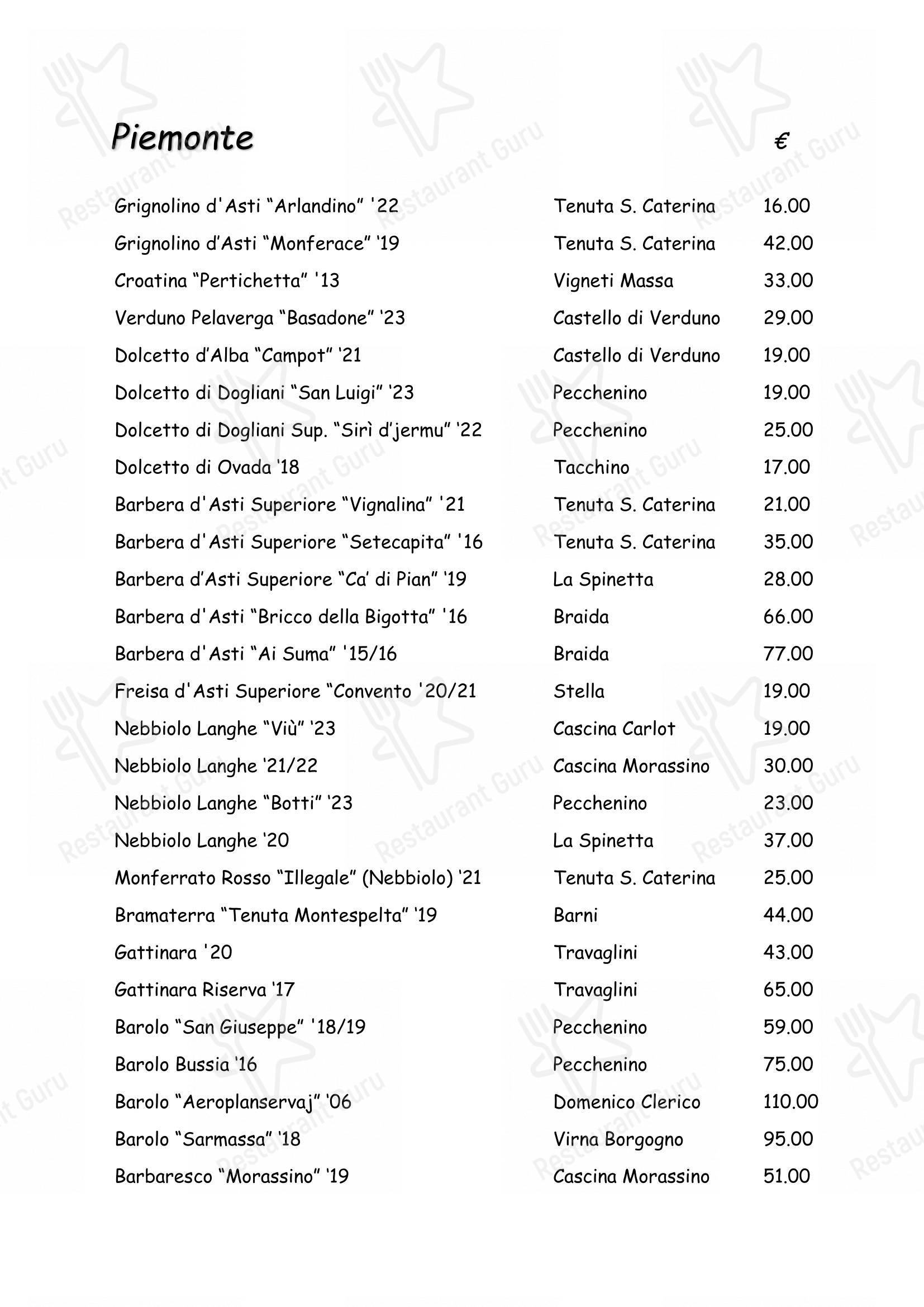菜单 per Ristorante Antica Trattoria al Bosco in Saonara