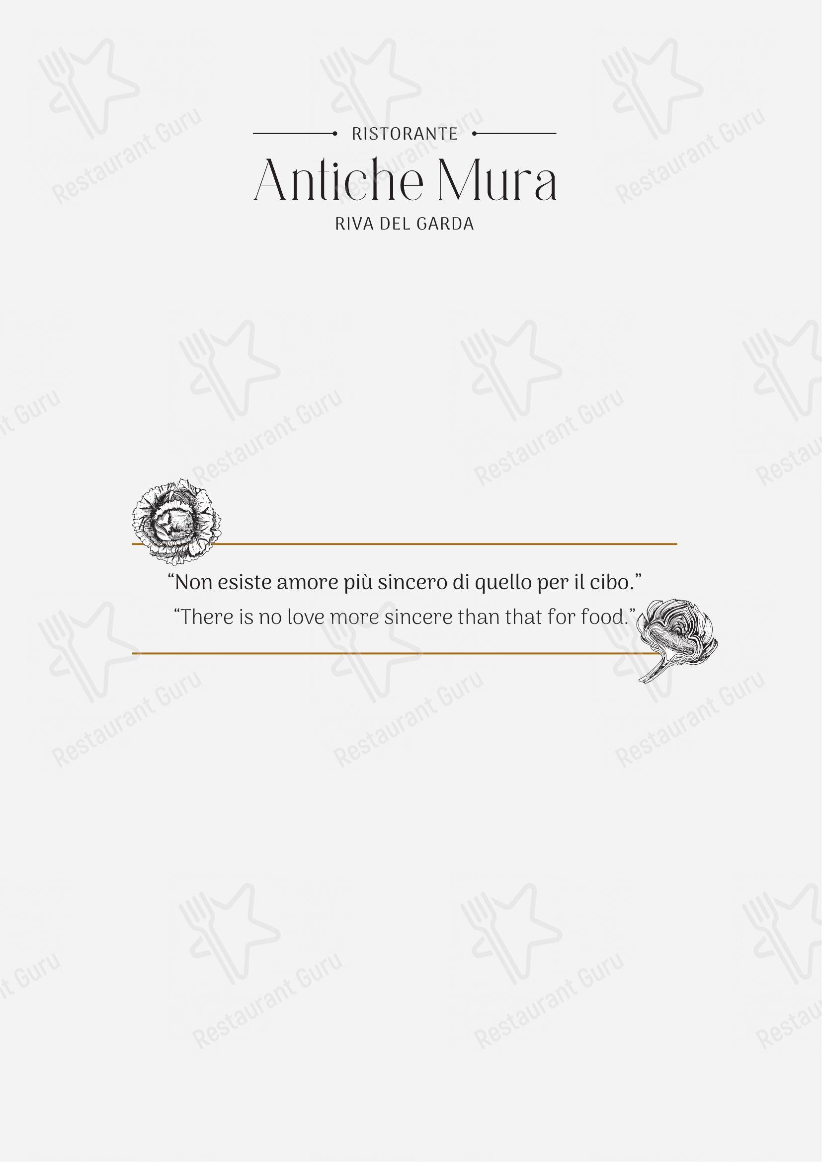 Menu di Ristorante Antiche Mura - Menu bar