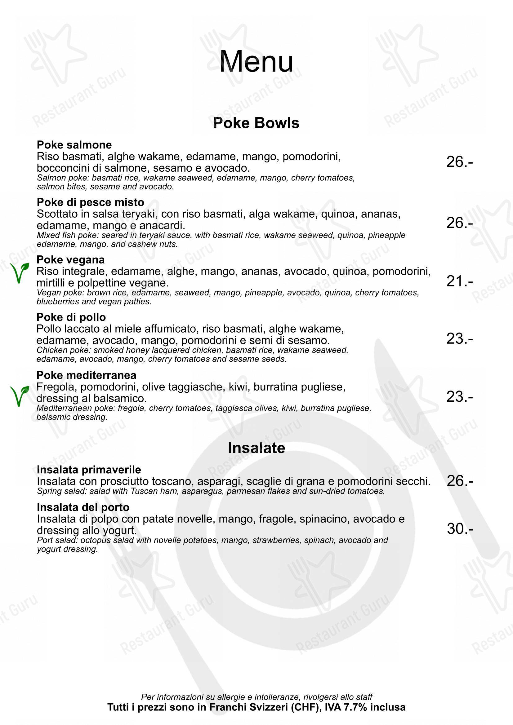 Menu di Ristorante Bar Class - Menu bar