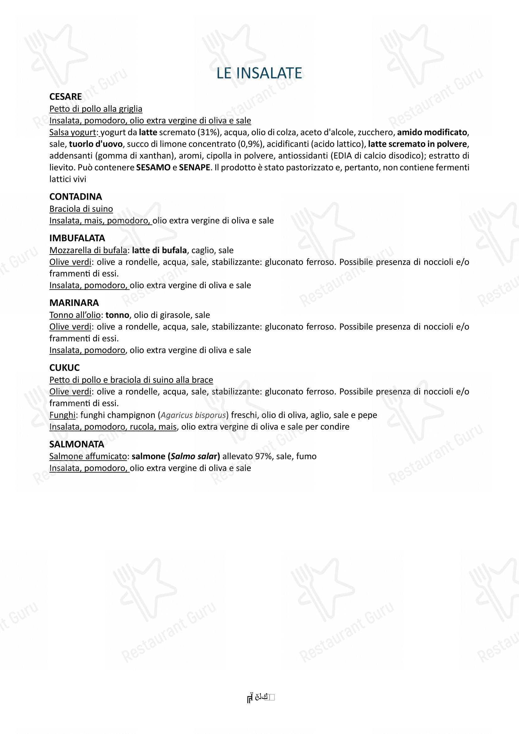 Menu di Ristorante CUKUC - Menu