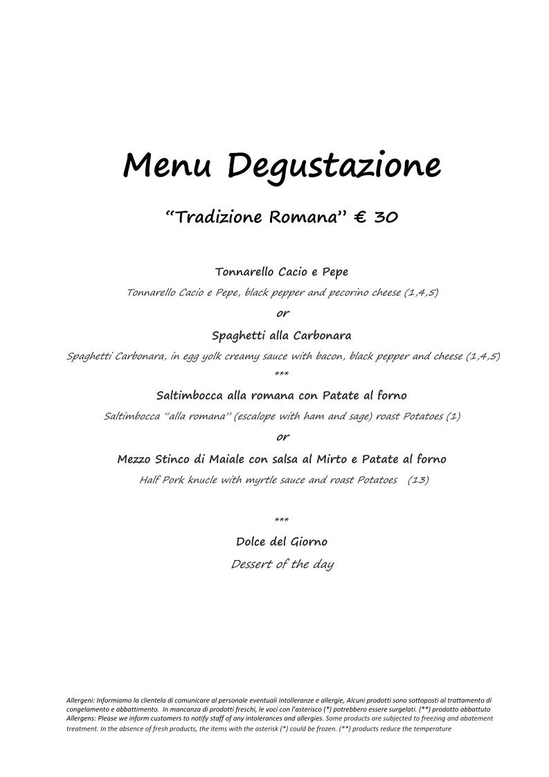 Menu di Ristorante Cotto - Dharma Group 