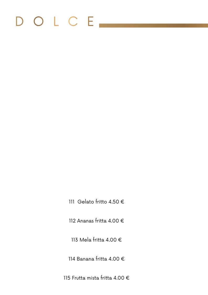 Menu di Ristorante Drago D'oro 