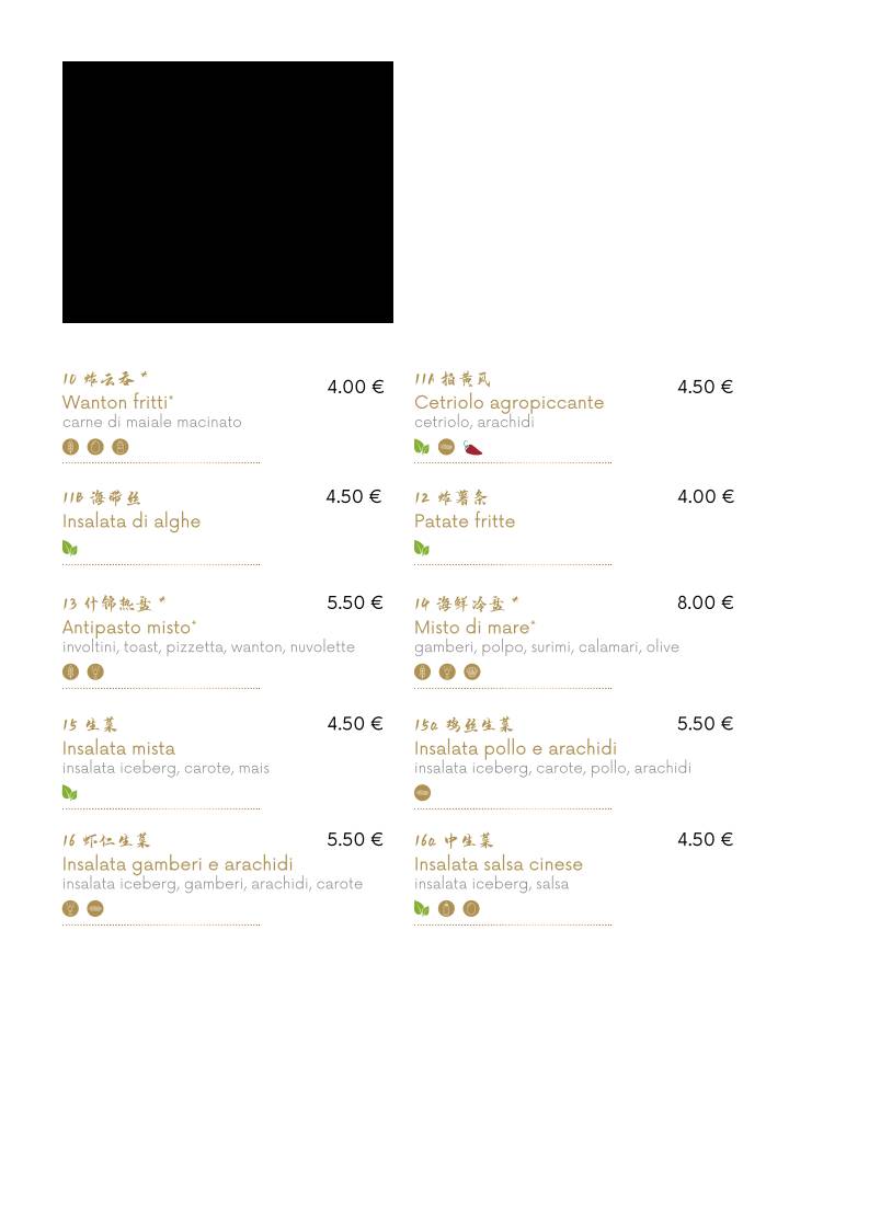 Menu di Ristorante Drago D'oro 