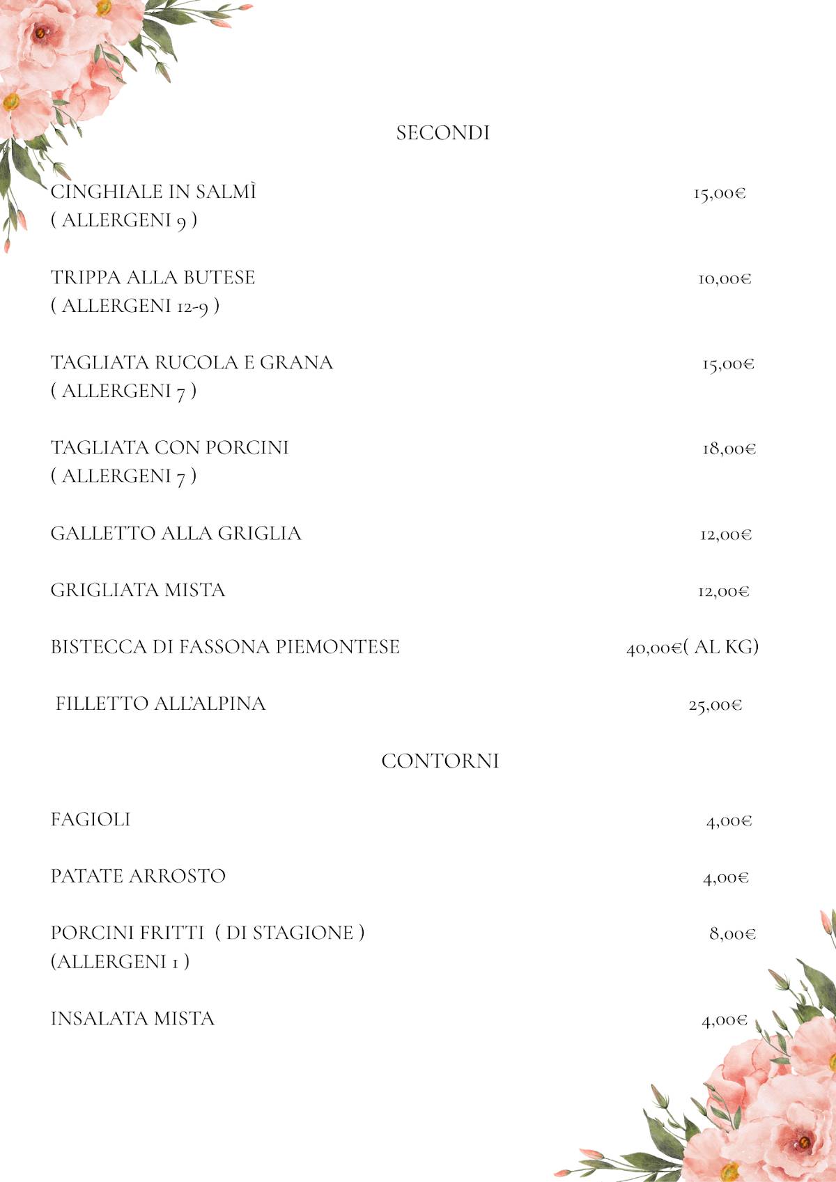 Menu di I Cristalli 635 