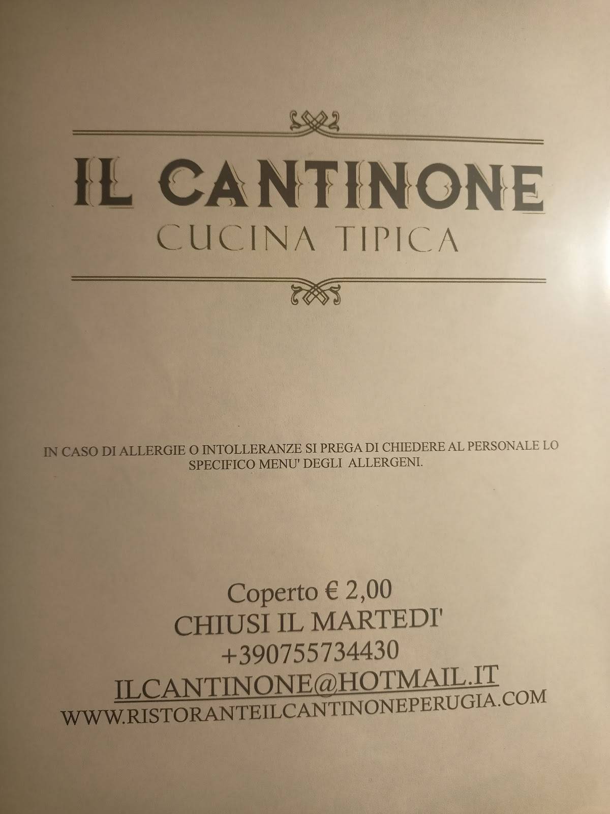 Menu di Ristorante IL CANTINONE Perugia Centro 