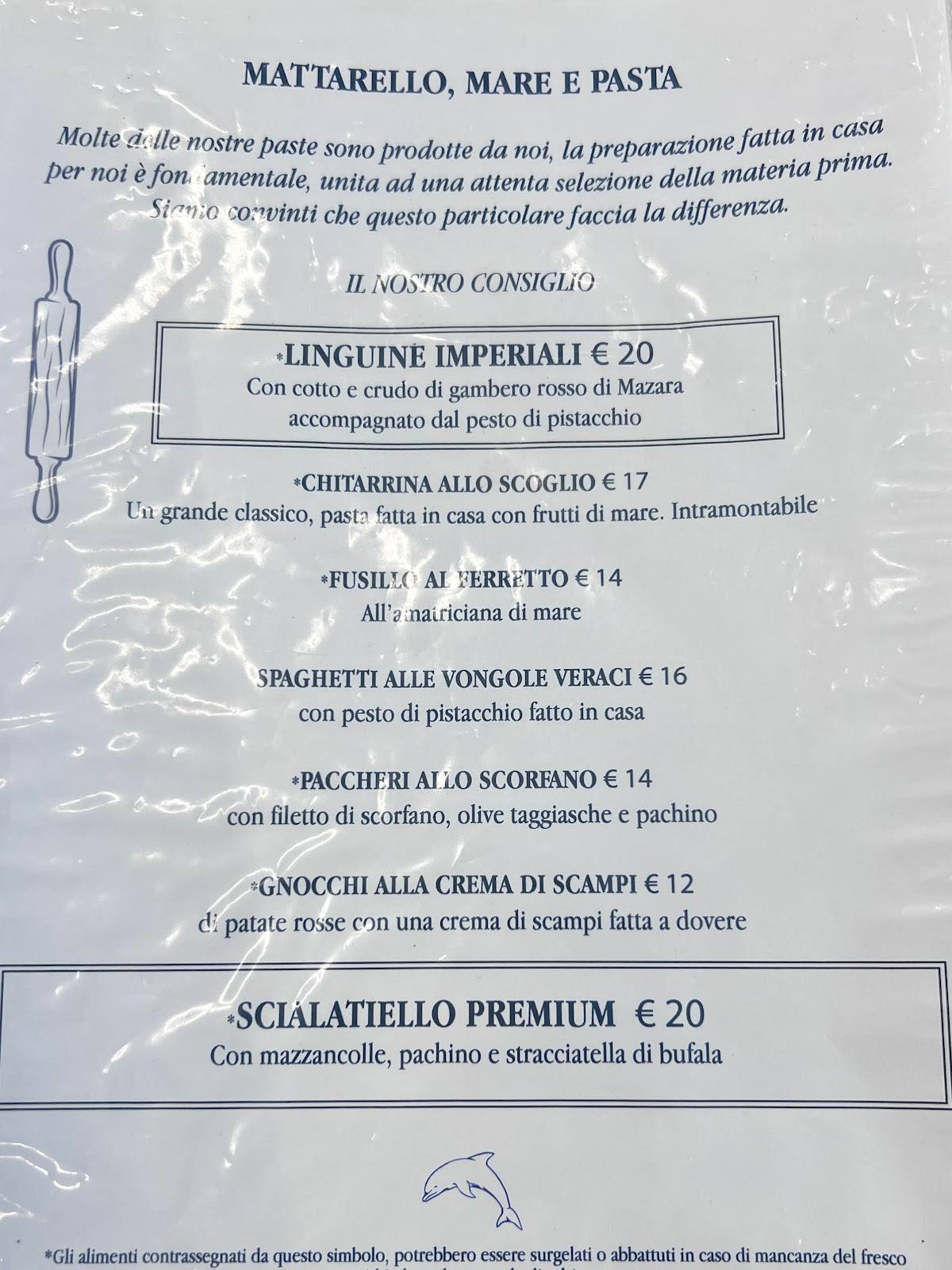 Menu di Ristorante Il Delfino 