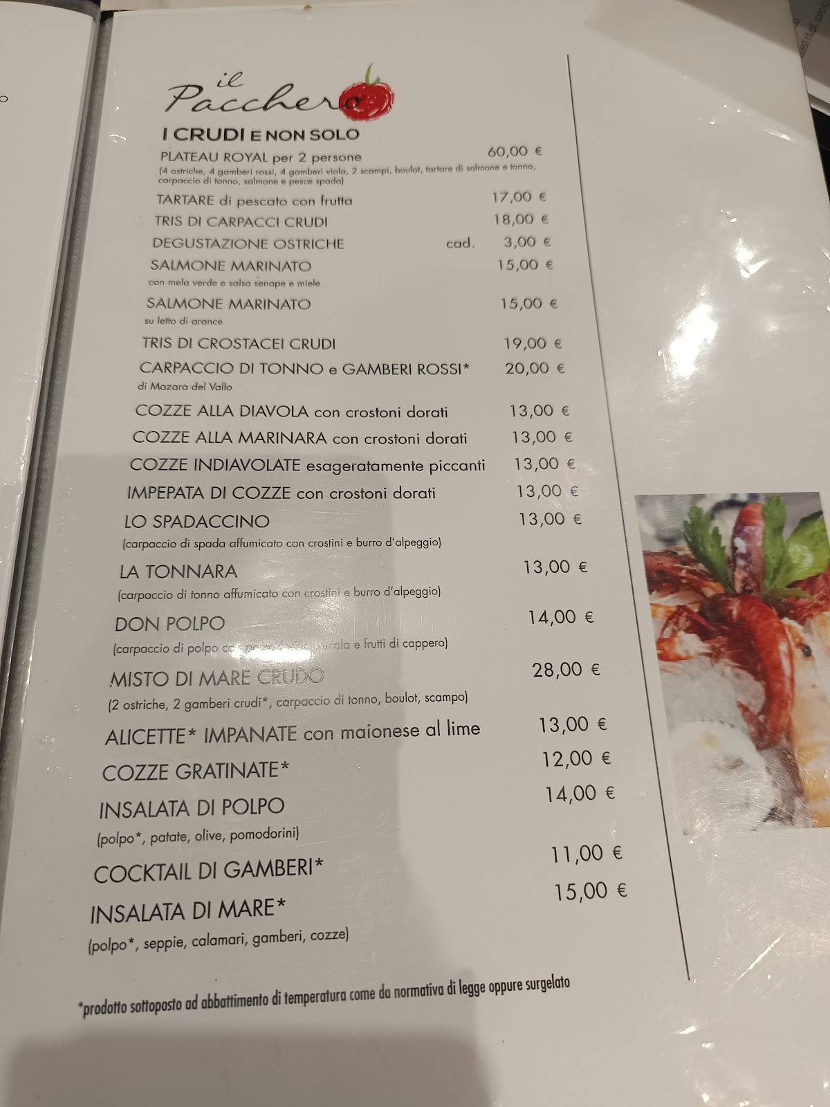 Menu di Il Pacchero 