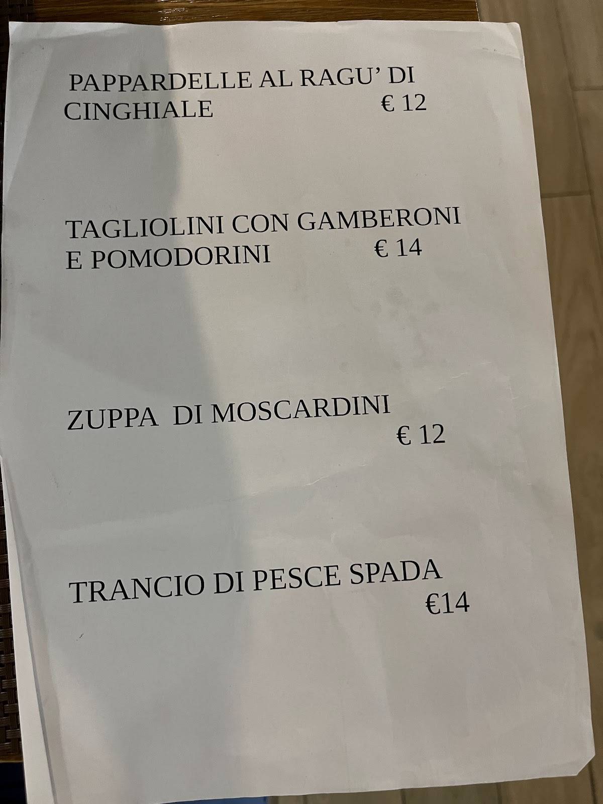 Menu de Ristorante L`Astronave