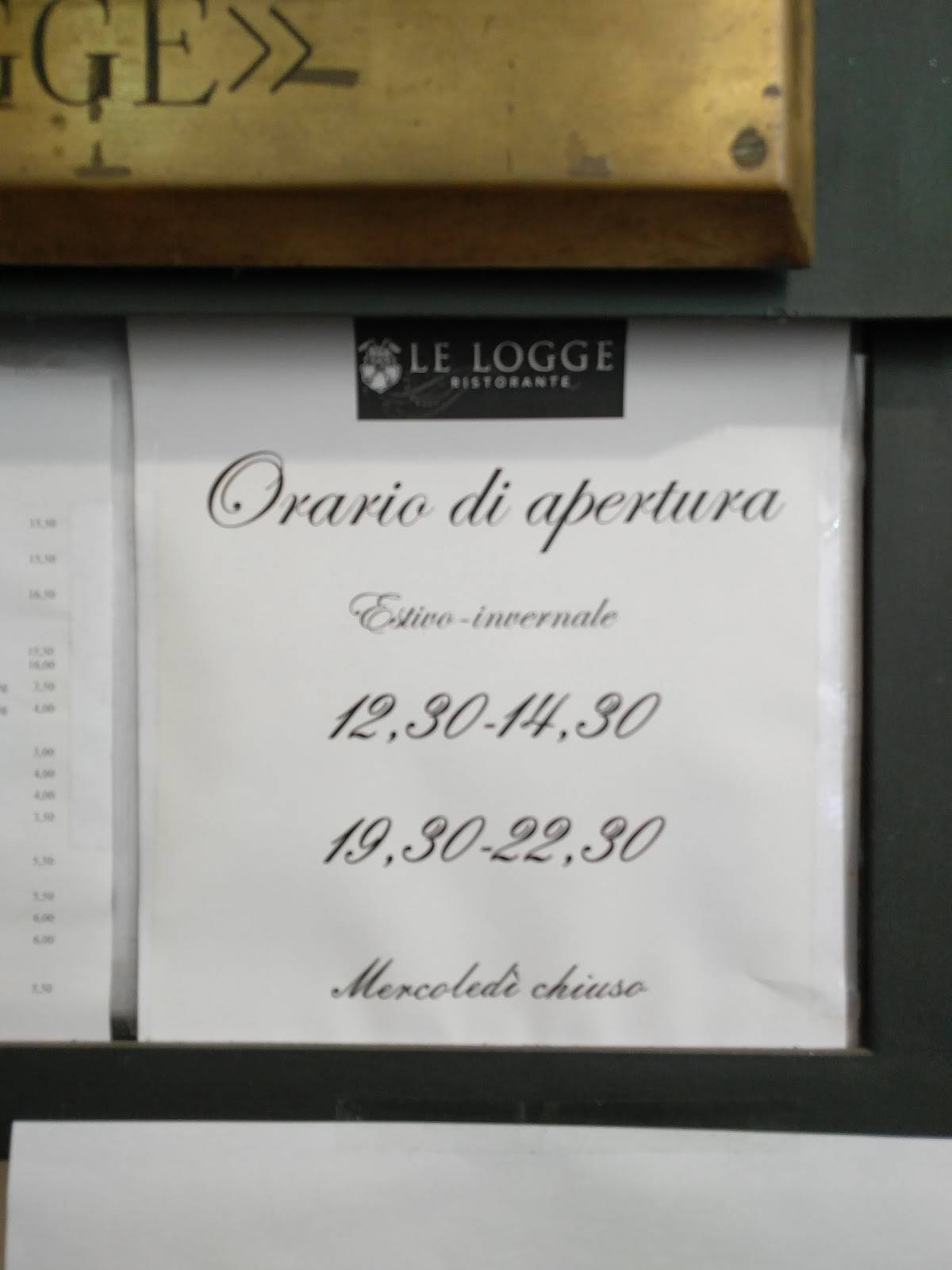 Menu di Ristorante Le Logge 