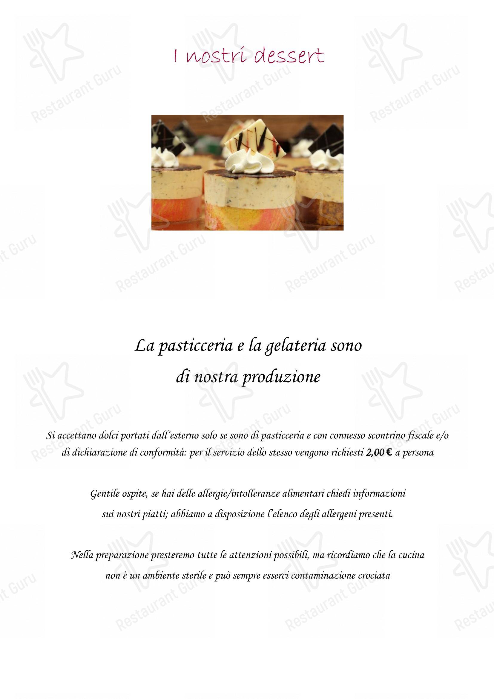 Menu di Ristorante Montegrande - Основное меню