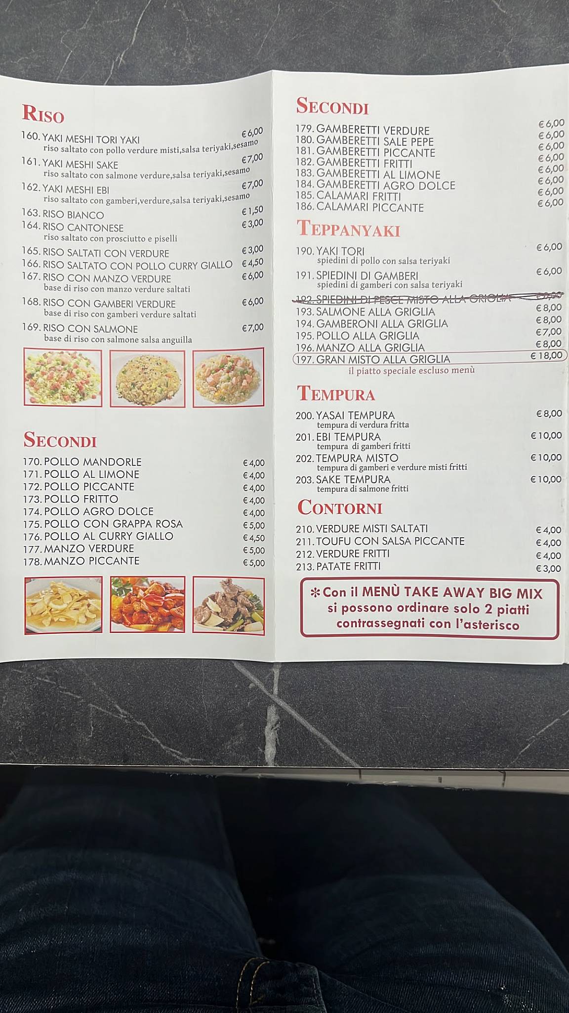Menu di Ristorante Namu 