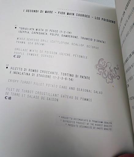 Menu di Ristorante Piazza Palmieri 