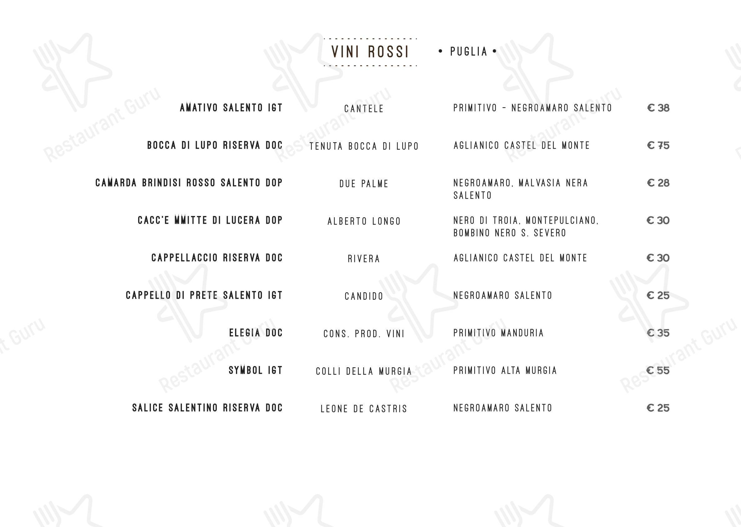 Menu di Ristorante Piazza Palmieri - 菜单