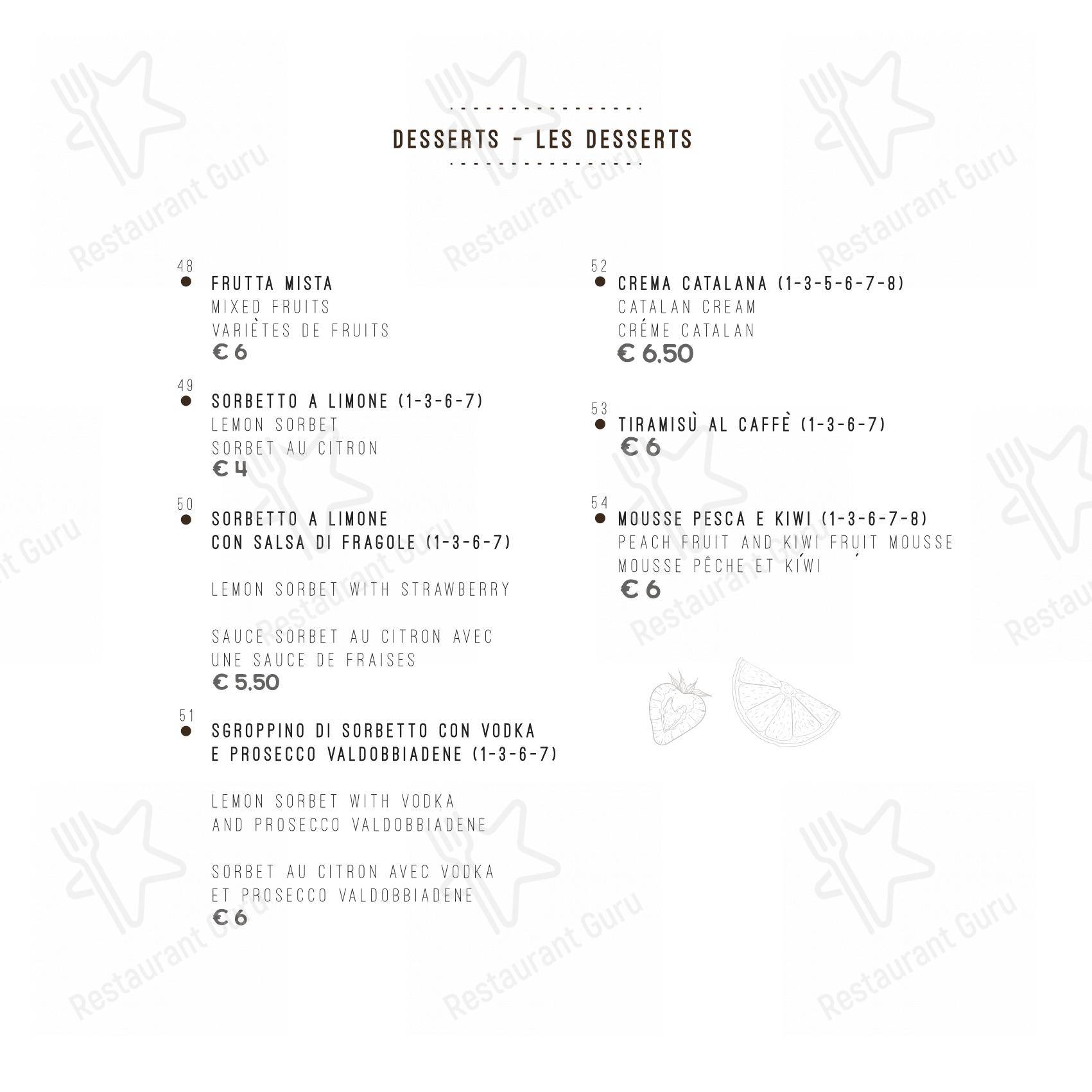 Menu bar per Ristorante Piazza Palmieri in Monopoli