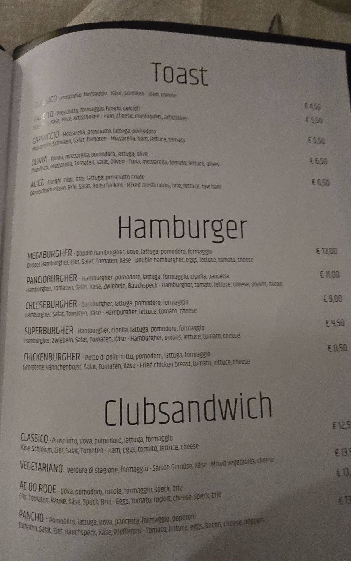 Menu di Ristorante Pizzeria Ae do Rode 