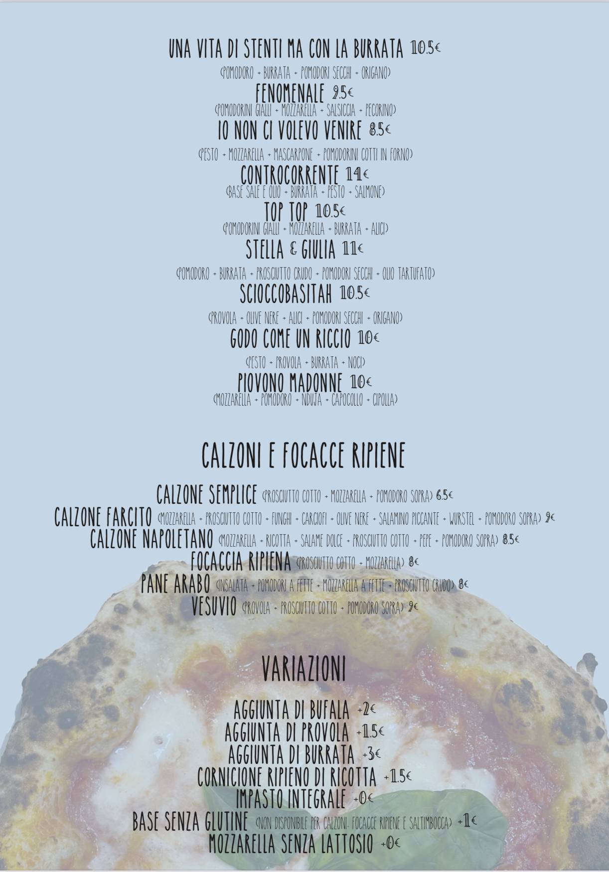 Menu di Ristorante Pizzeria Capri 
