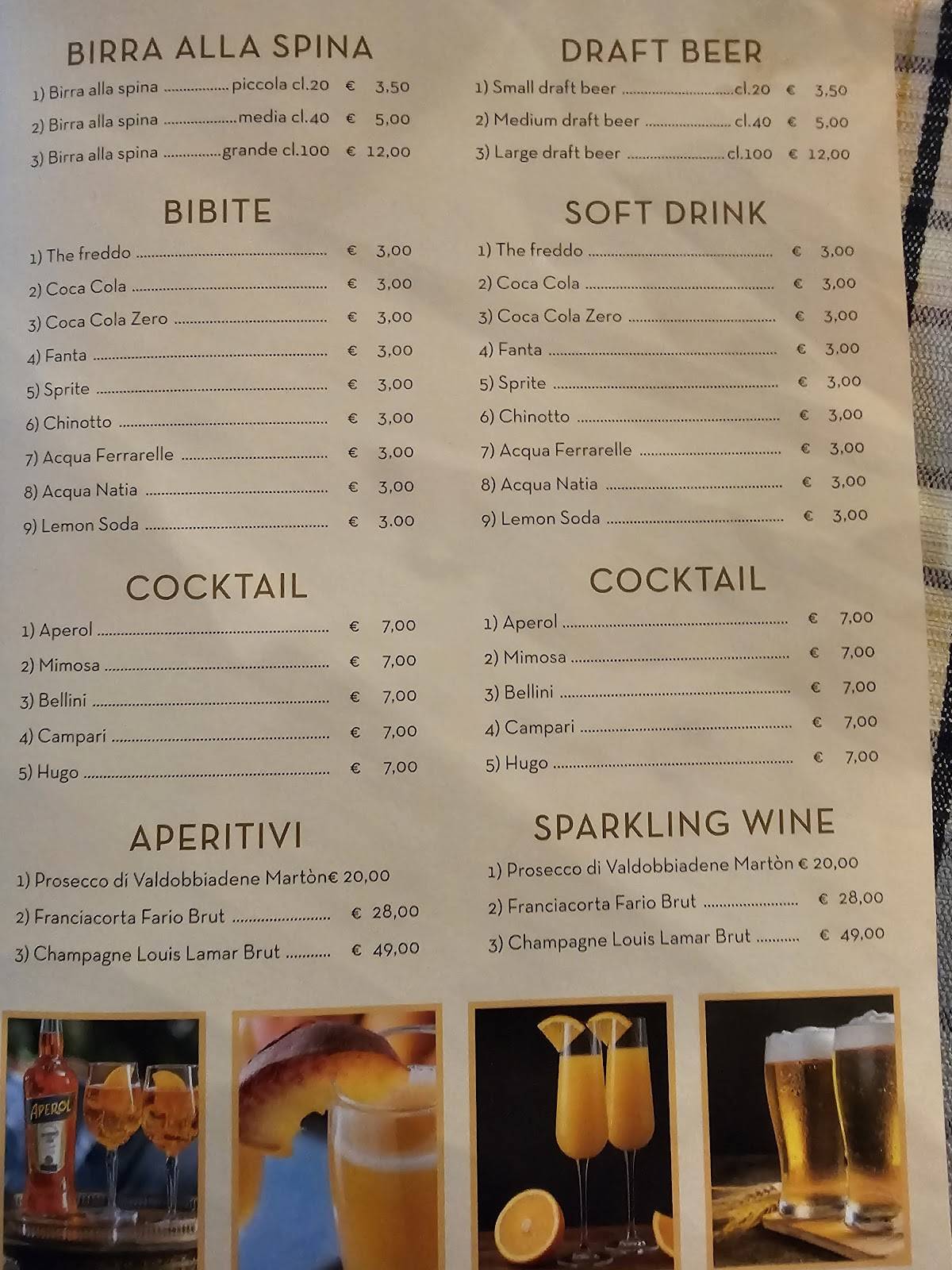 Menu di Ristorante Pizzeria Castello 