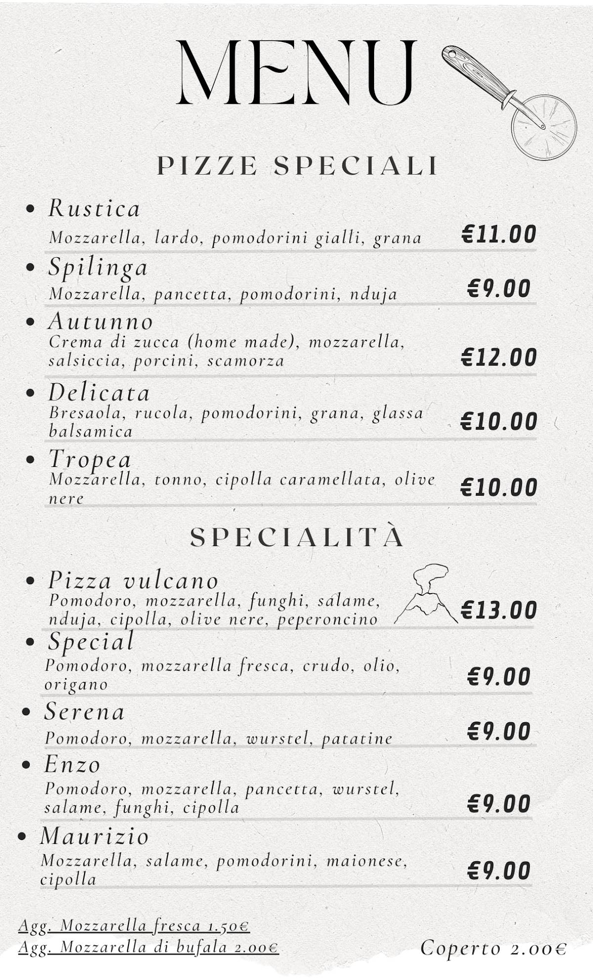 Menu di Ristorante Pizzeria Cristian 