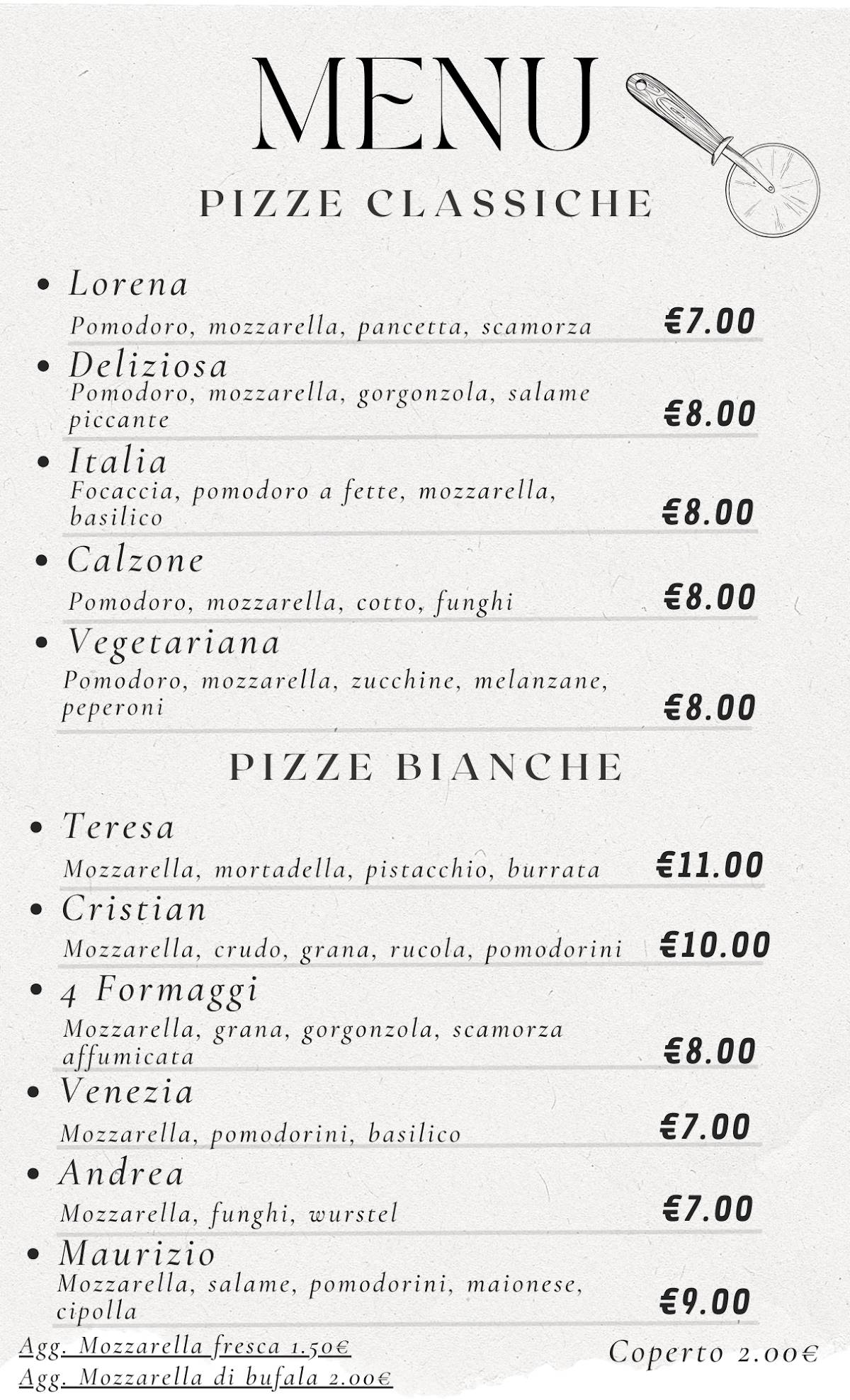 Menu di Ristorante Pizzeria Cristian 