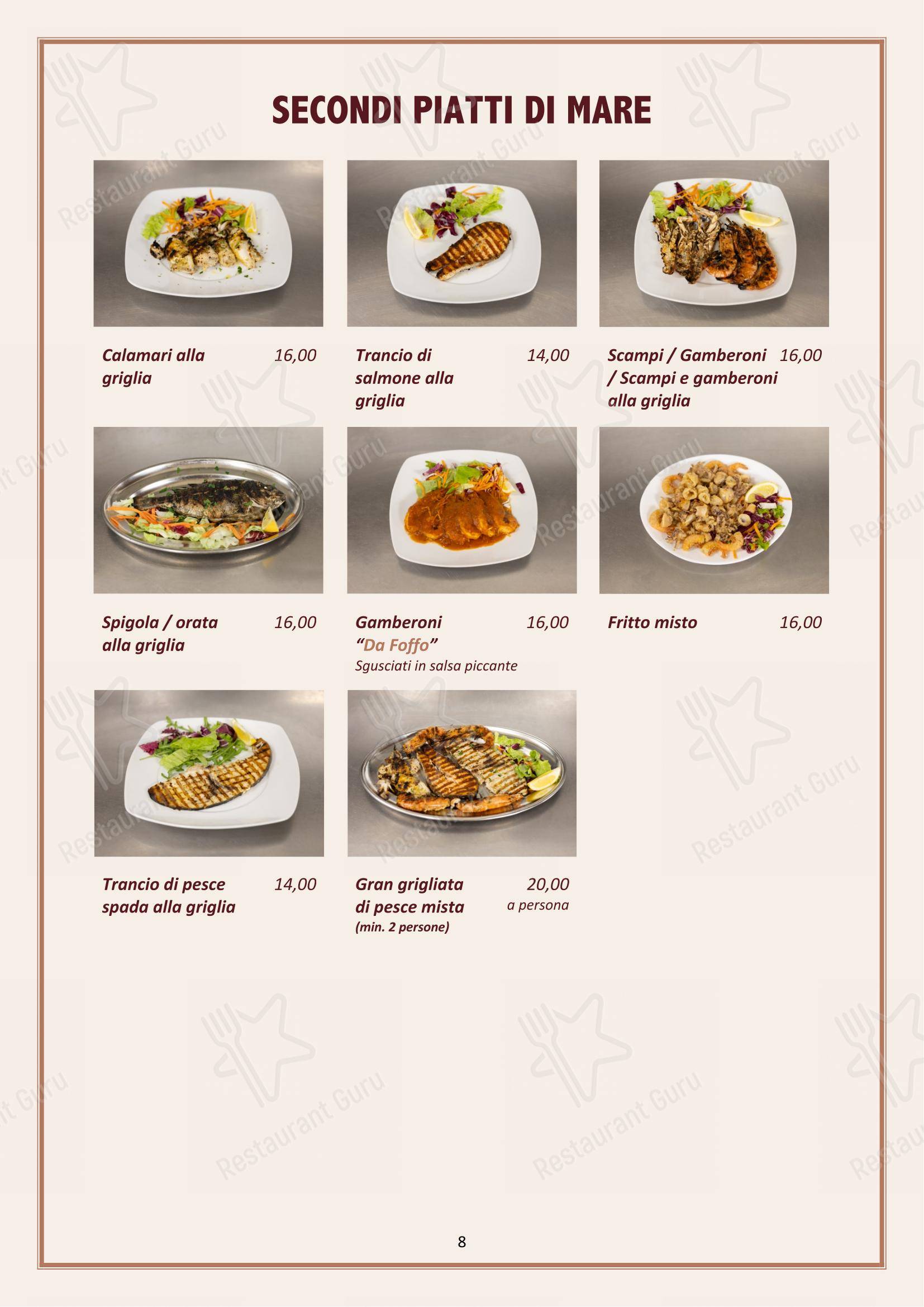 Menu di Ristorante Pizzeria Da Foffo - Menu