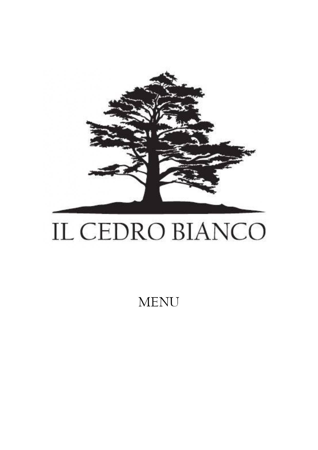 Menu di Il Cedro Bianco Ristorante Pizzeria 
