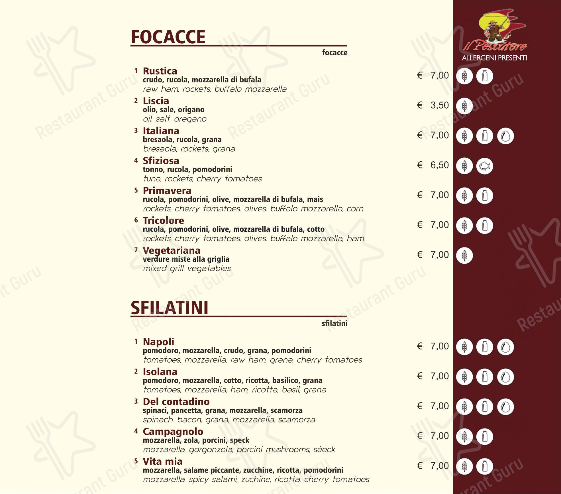 Menu di Ristorante Pizzeria Il Pescatore 4 - Menu