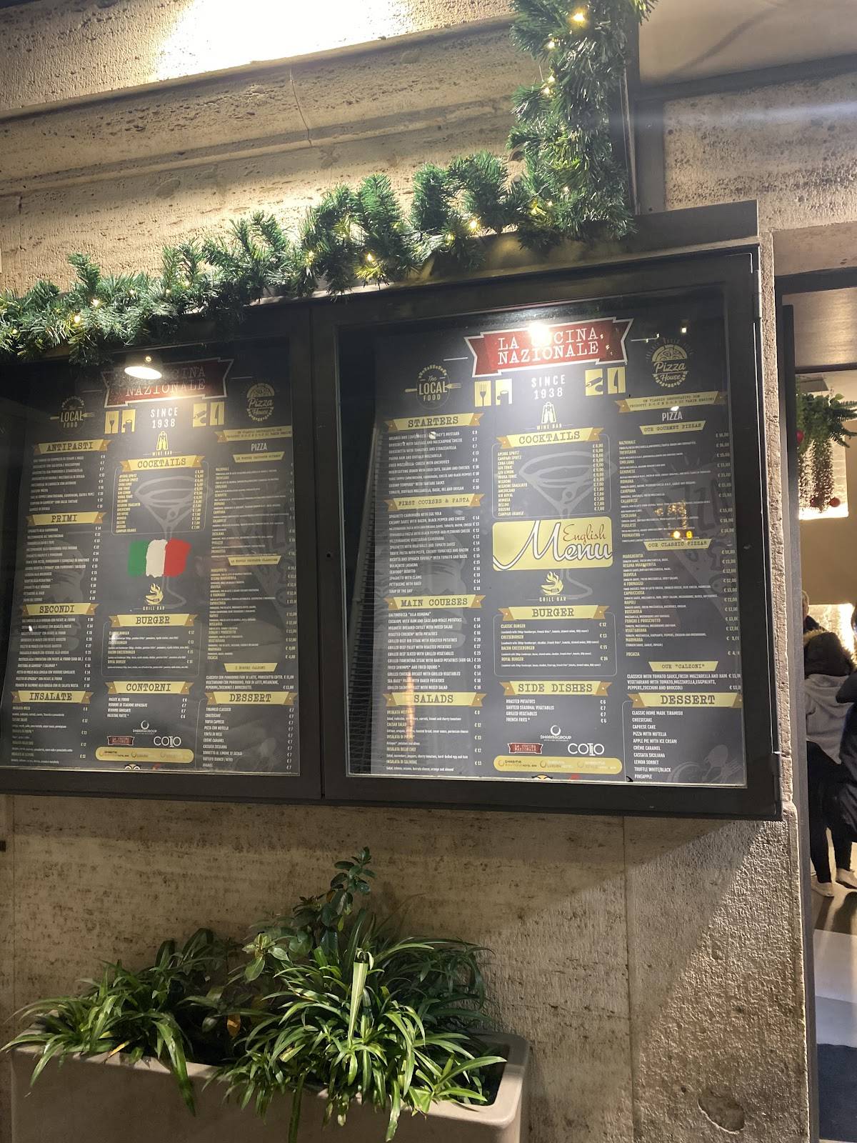 Menu di Ristorante Pizzeria La Cucina Nazionale 