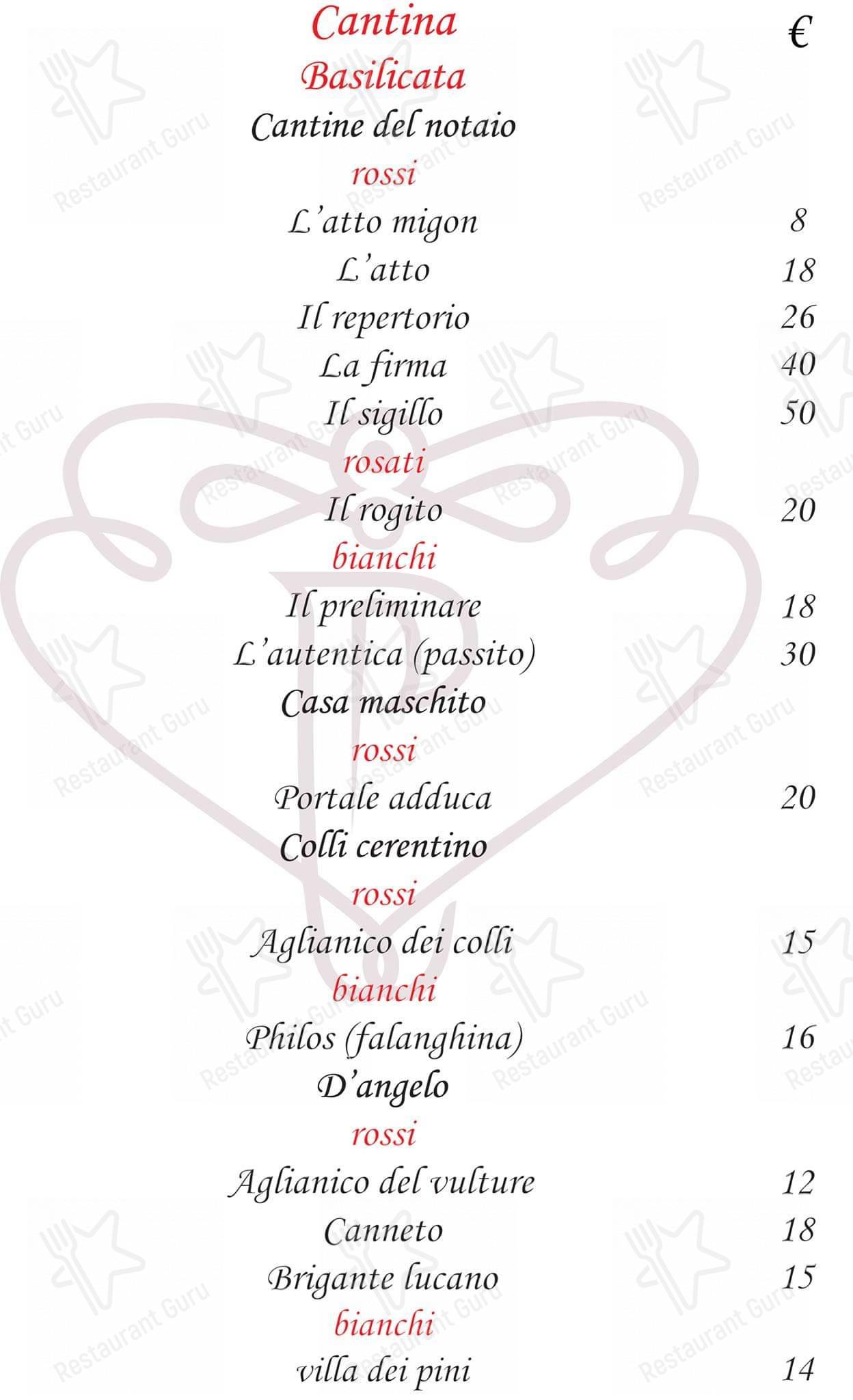 Menu per Ristorante Pizzeria La Pergola ristorante