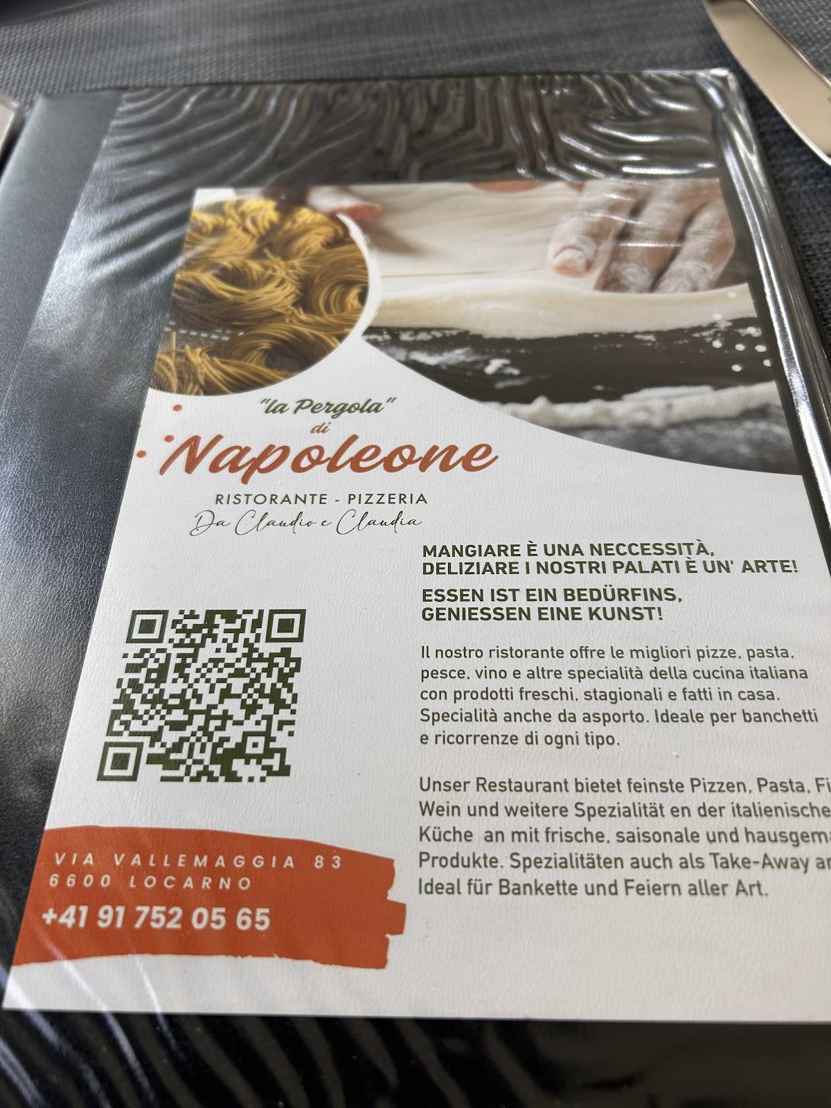 Menu di Ristorante Pizzeria La Pergola Di Napoleone 