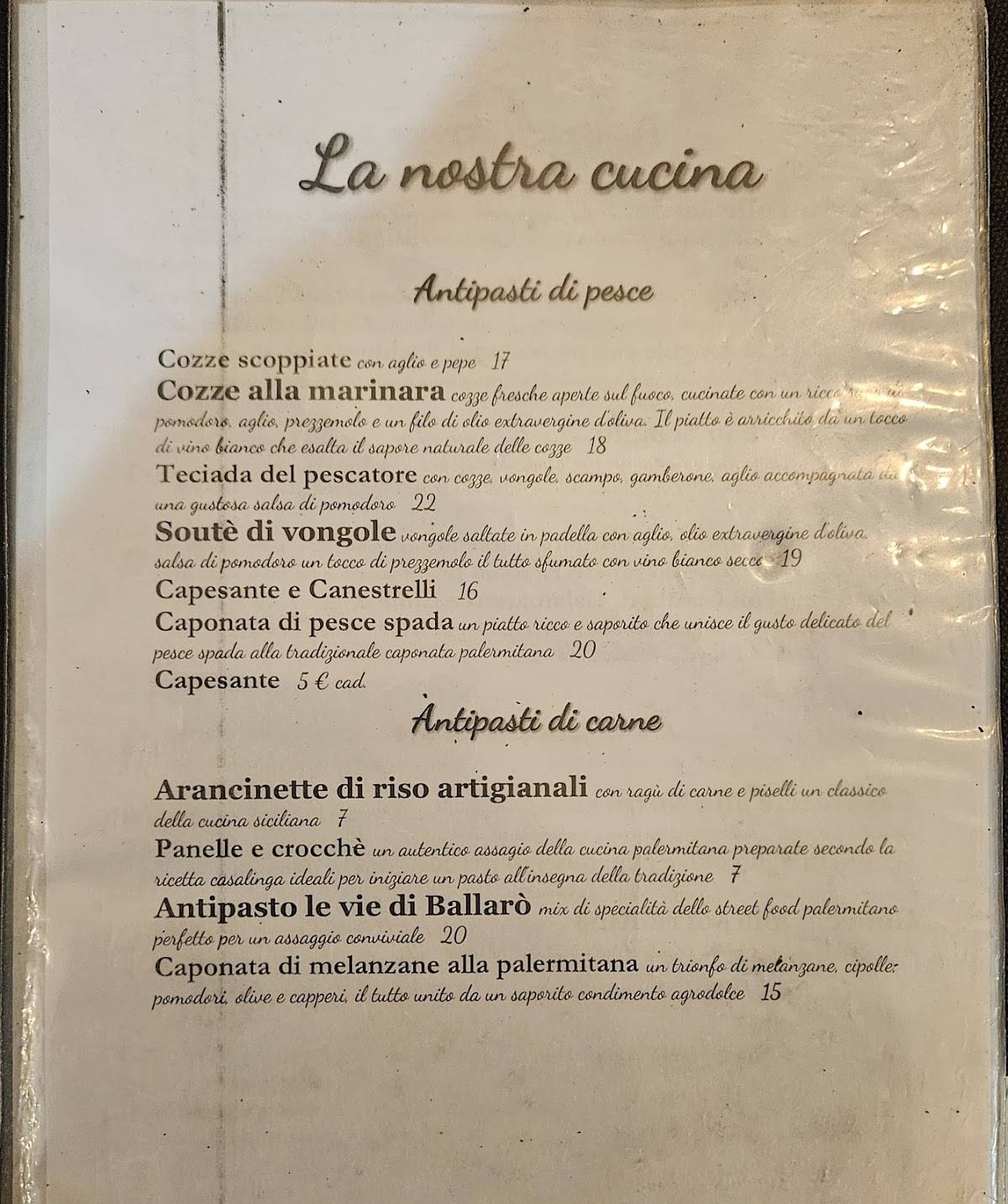 Menu di Ristorante Pizzeria Maga Magò 
