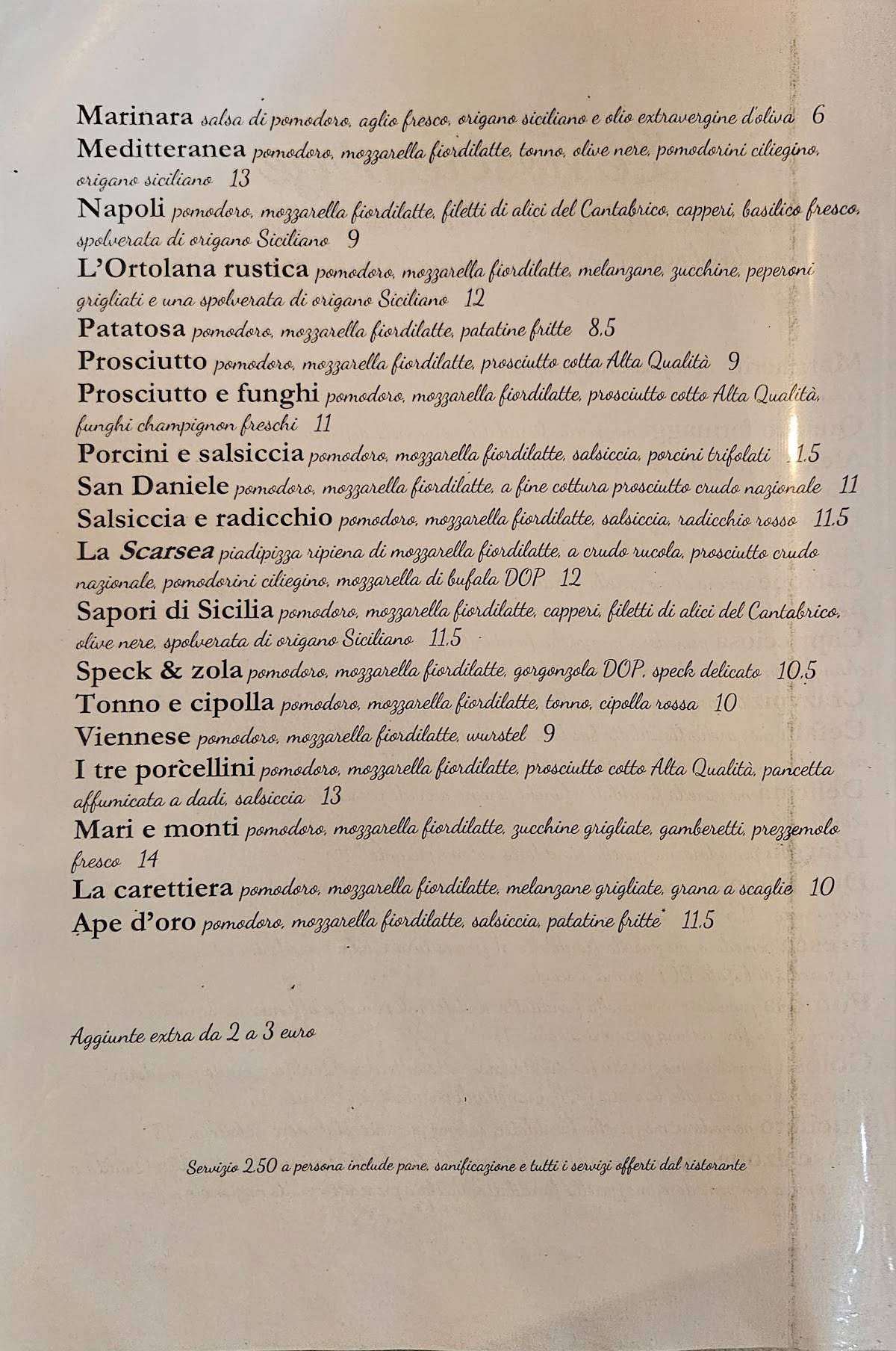 Menu di Ristorante Pizzeria Maga Magò 