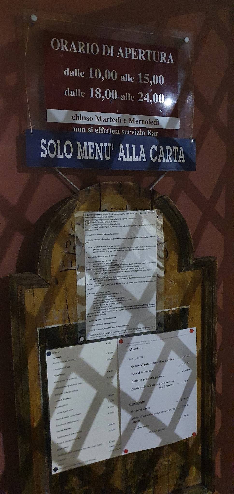 Menu di Ristorante San Pietro 