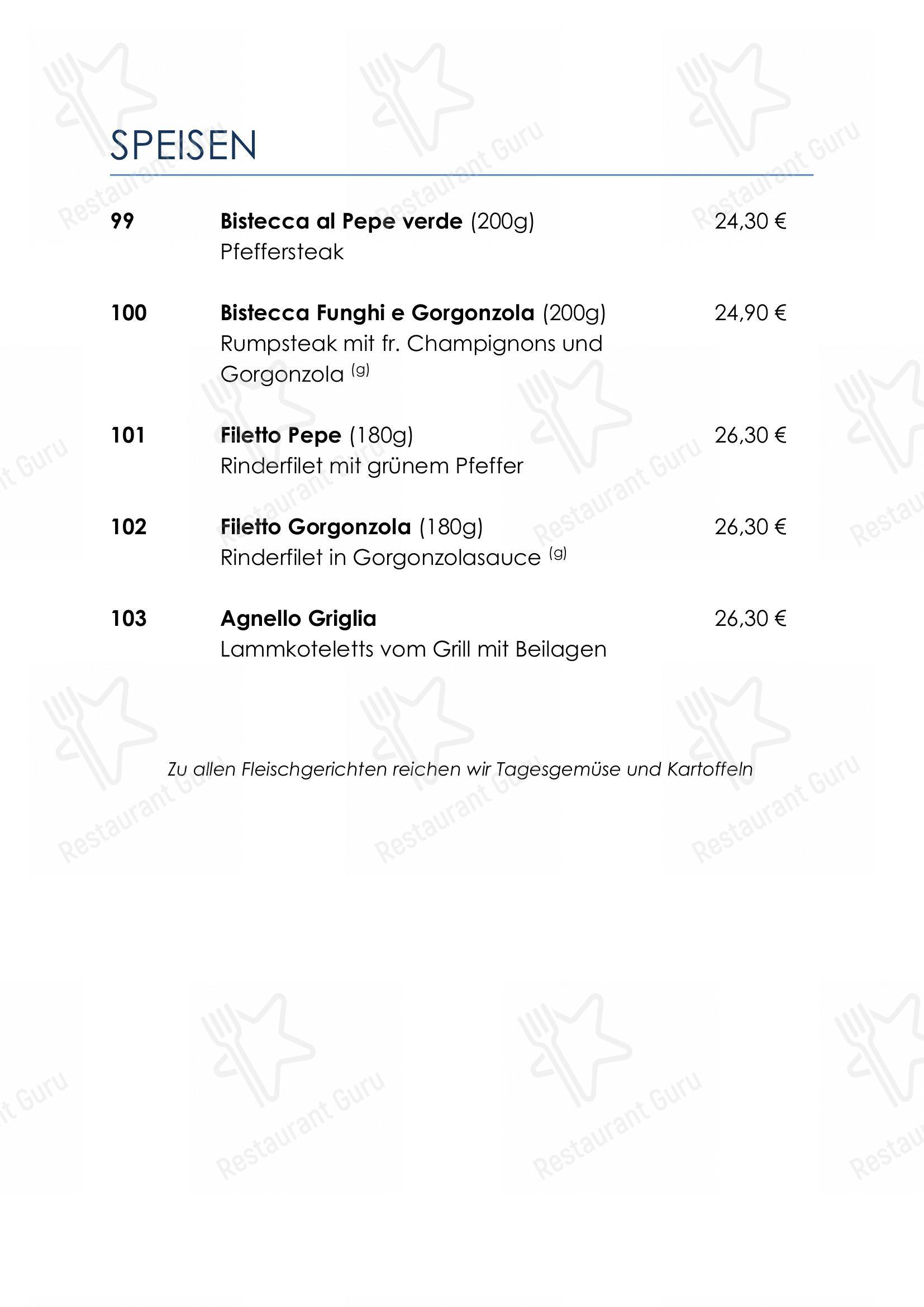 Menu pour Ristorante Toscanini - Menu bar