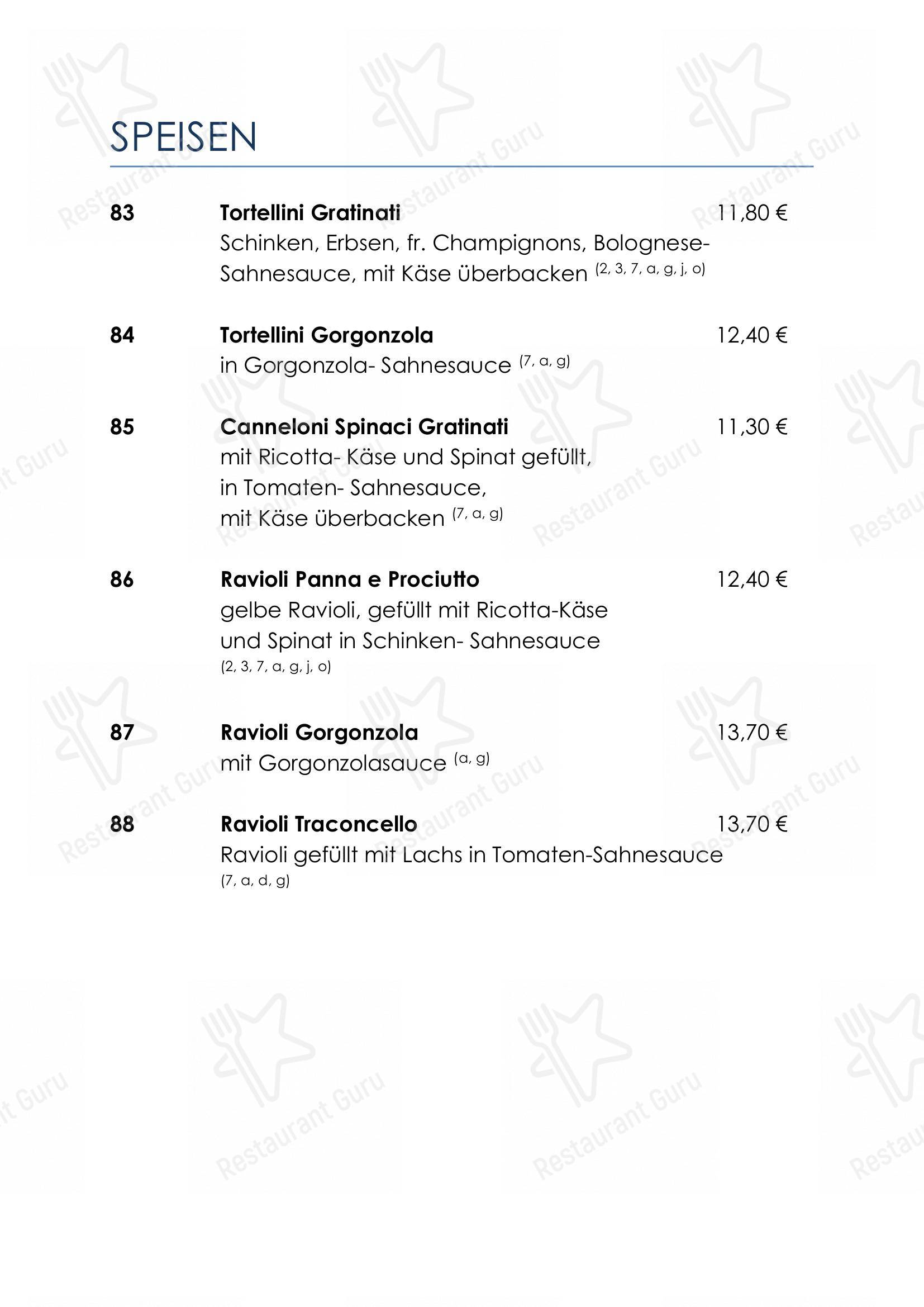 Menu pour Ristorante Toscanini - Menu bar