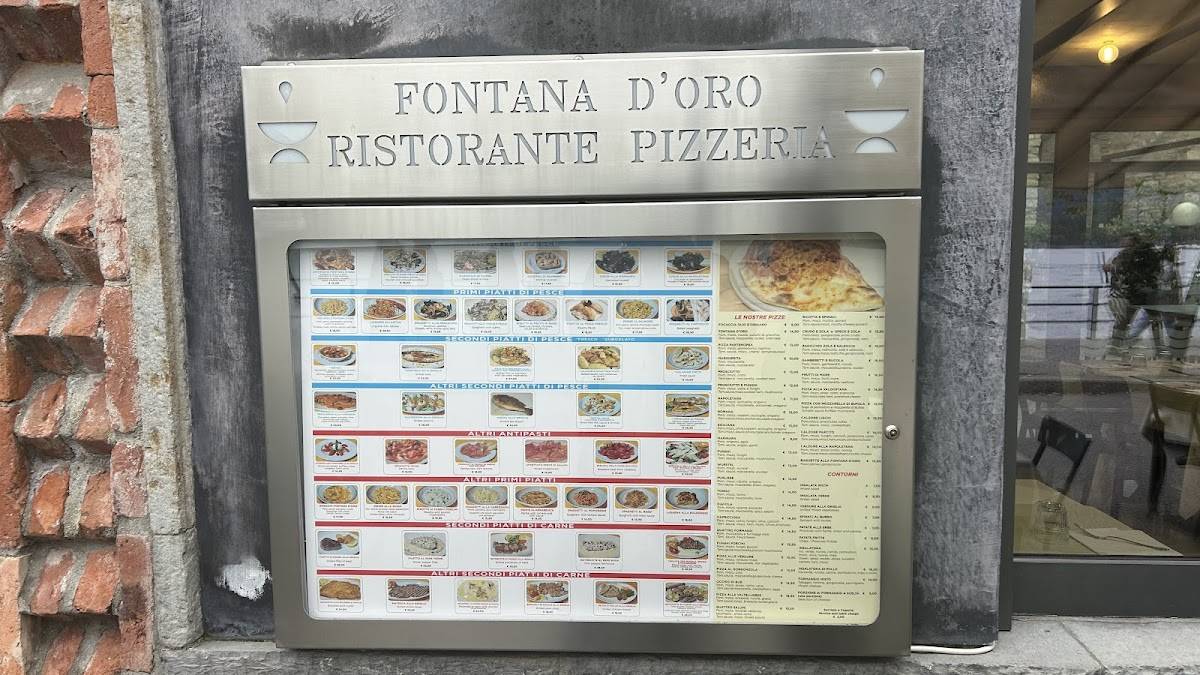 Menu di Ristorante e Pizzeria Fontana D'Oro 