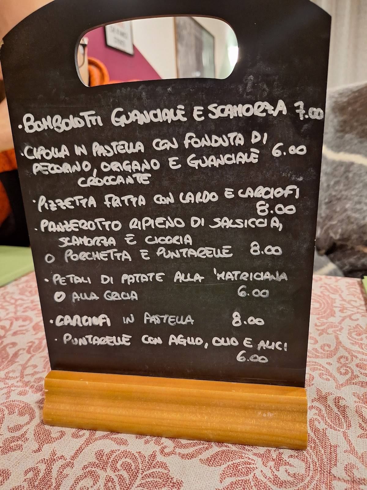 Menu di Ristorante l’Una e l’Artro 