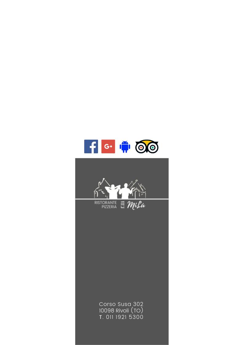 Menu di F.lli MiLù Ristorante Pizzeria 