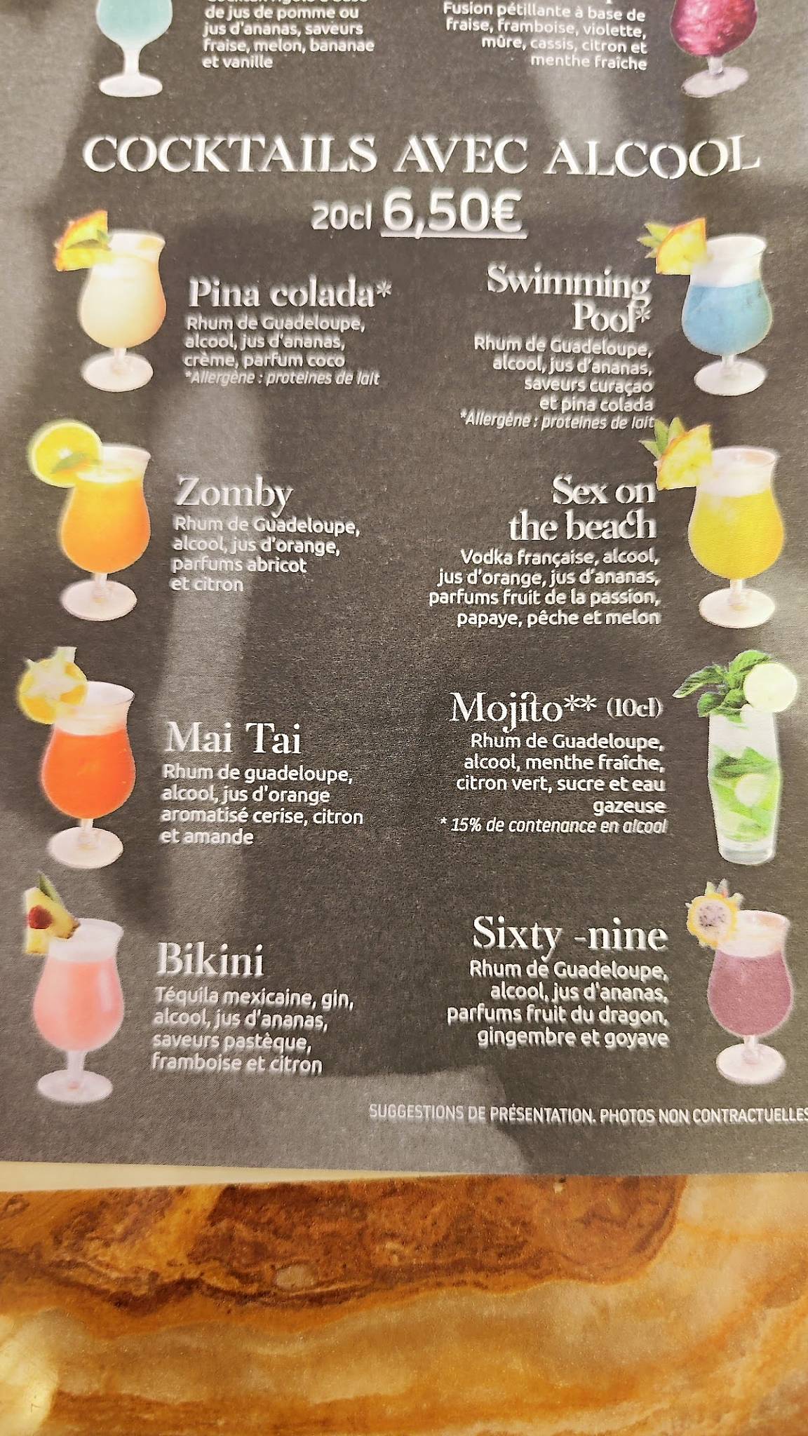 Menu de Comme Chez Soi