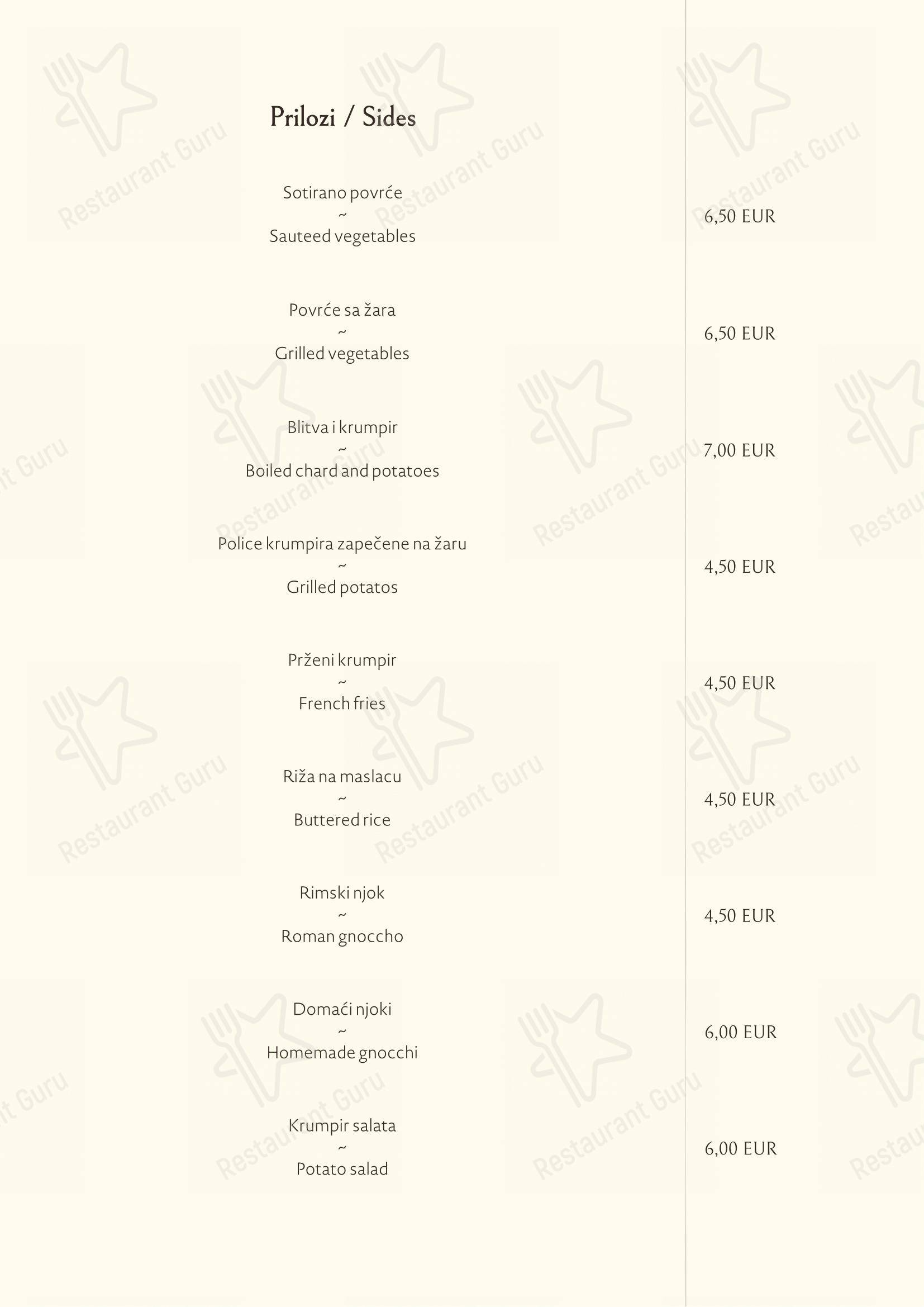 Menu per Roko in Abbazia